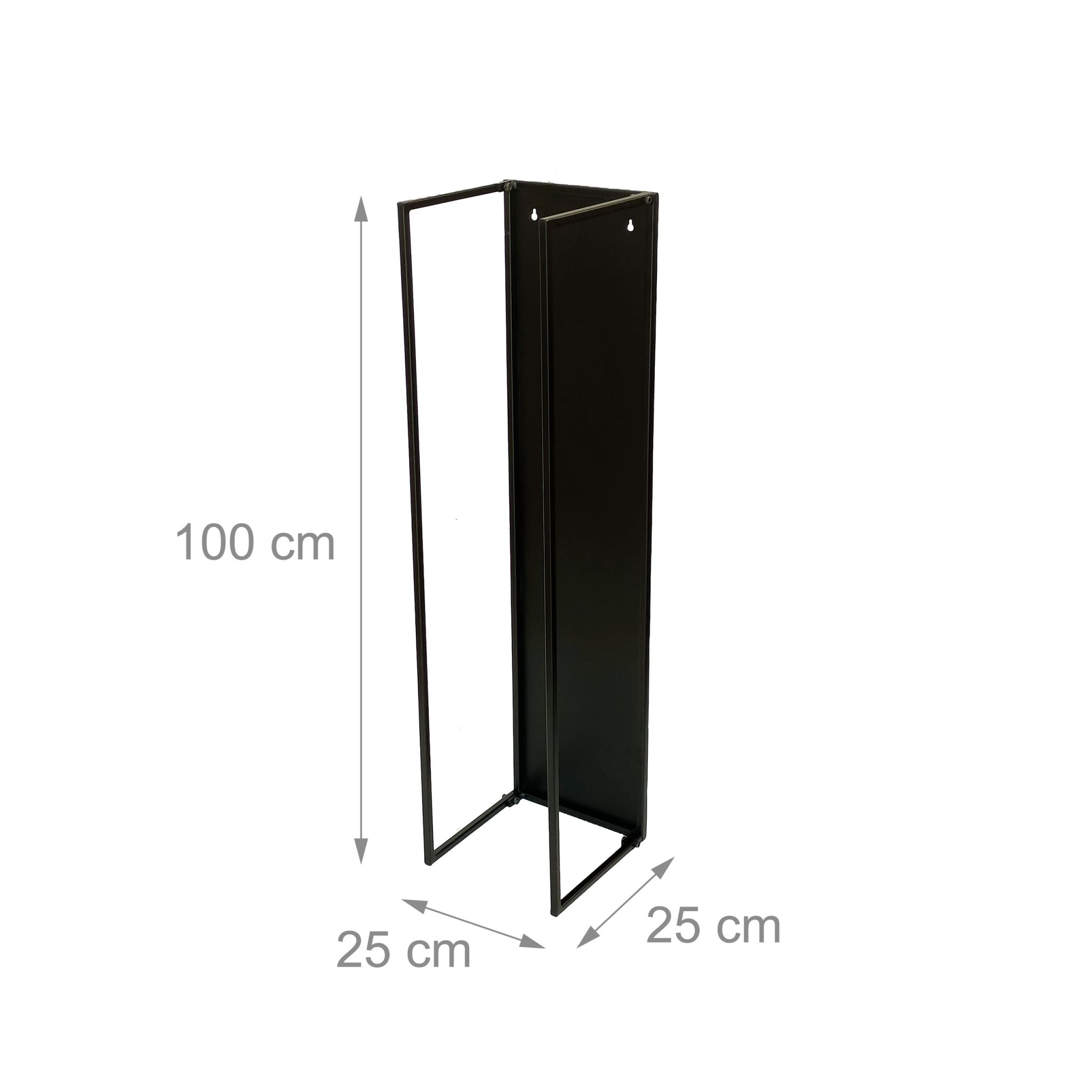Kaminholzregal Wandmontage Schwarz von Relaxdays