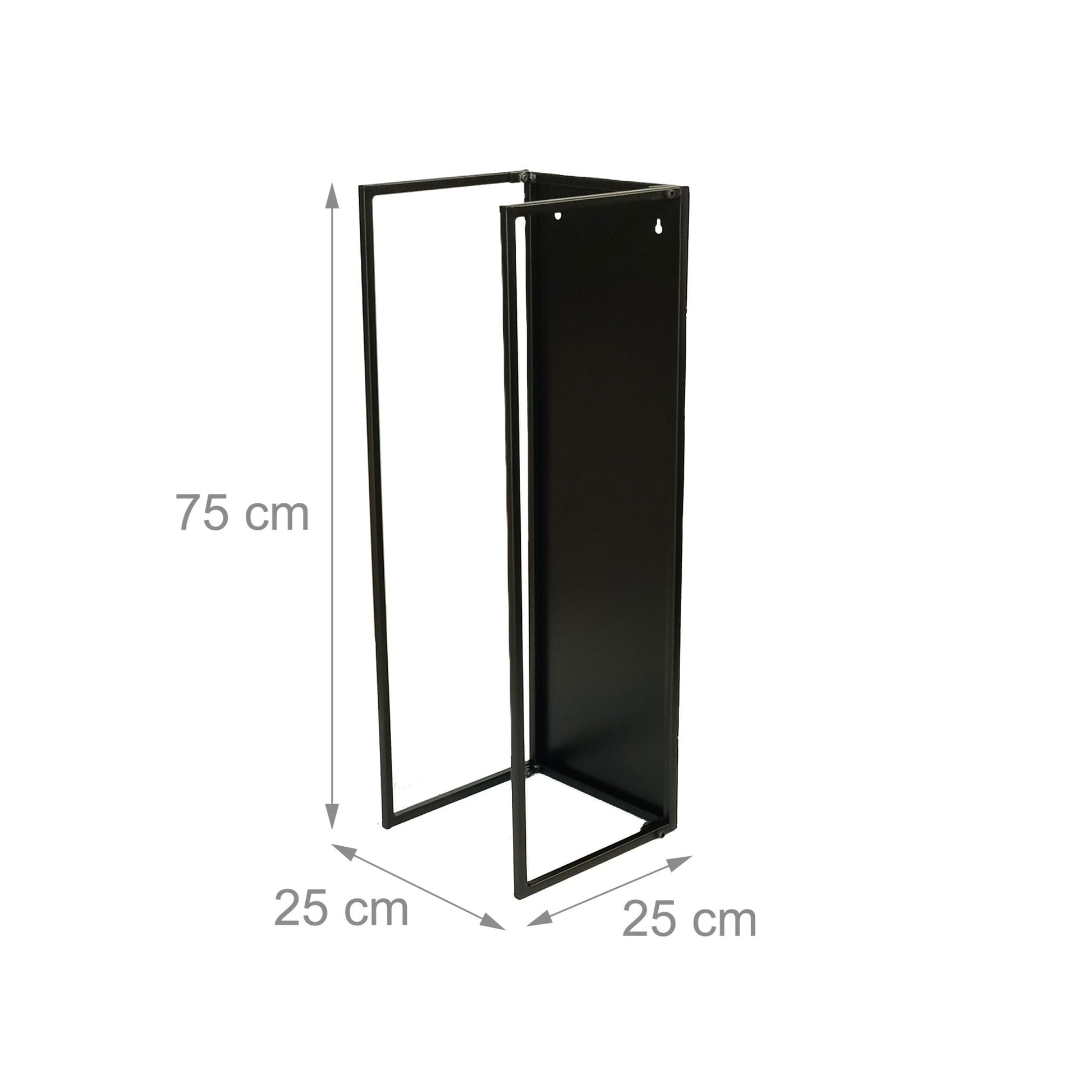 Kaminholzregal Wandmontage Schwarz von Relaxdays