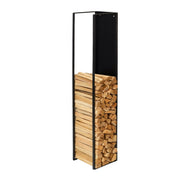 Kaminholzregal Wandmontage Schwarz von Relaxdays