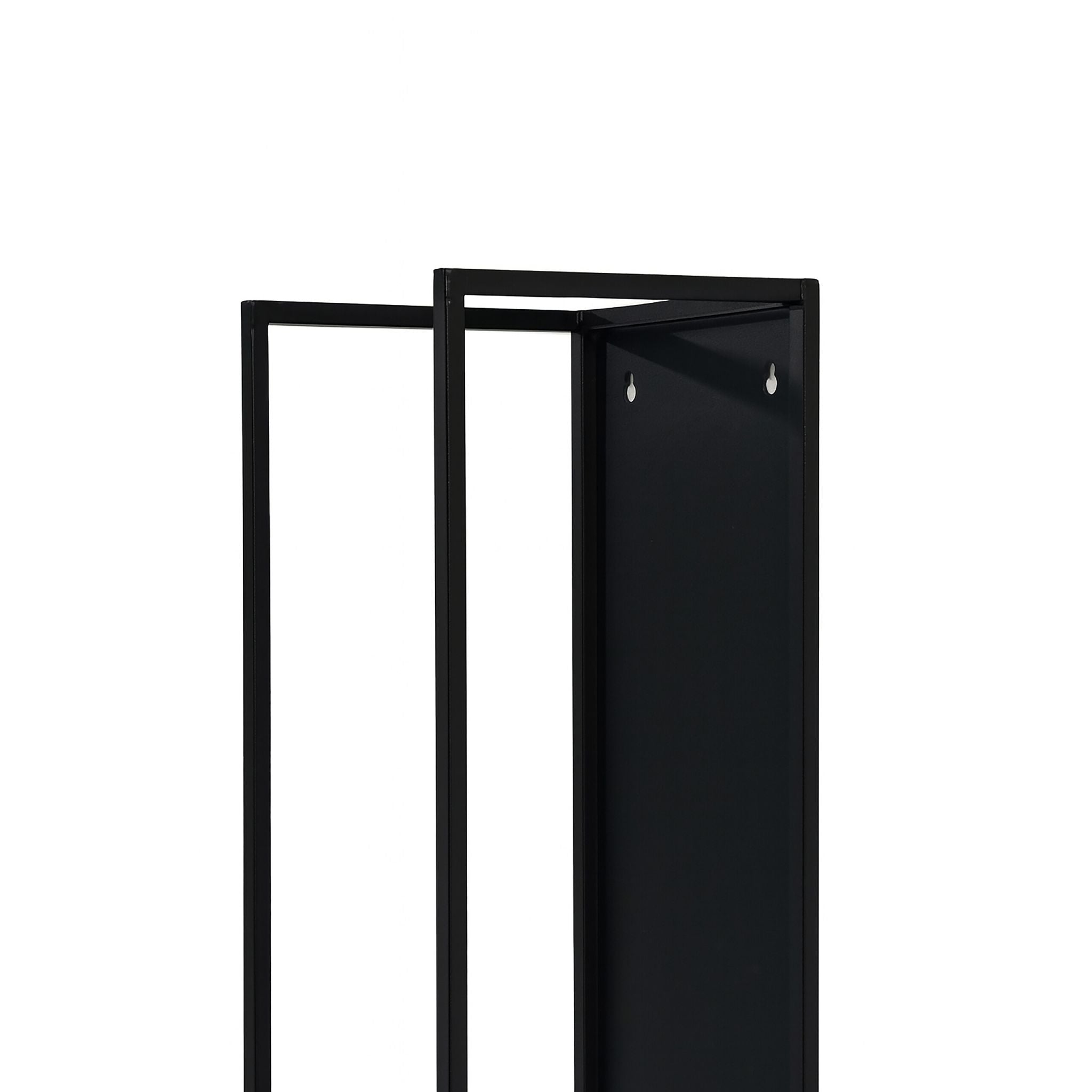 Kaminholzregal Wandmontage Schwarz von Relaxdays