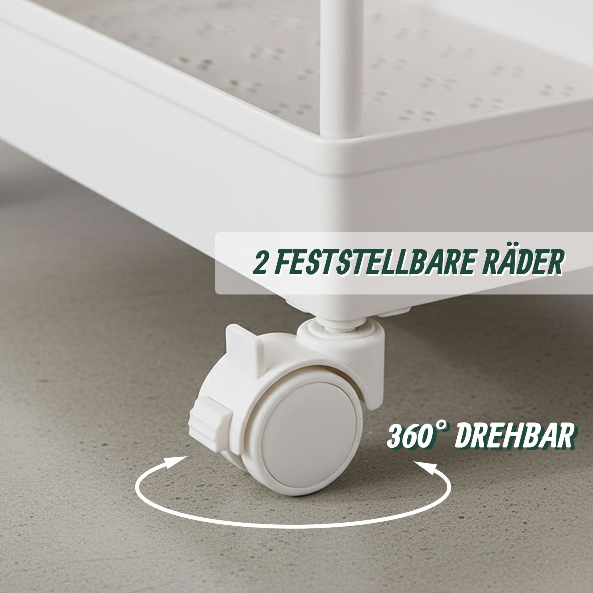 Rollwagen mit 3 Ebenen Weiss von Relaxdays