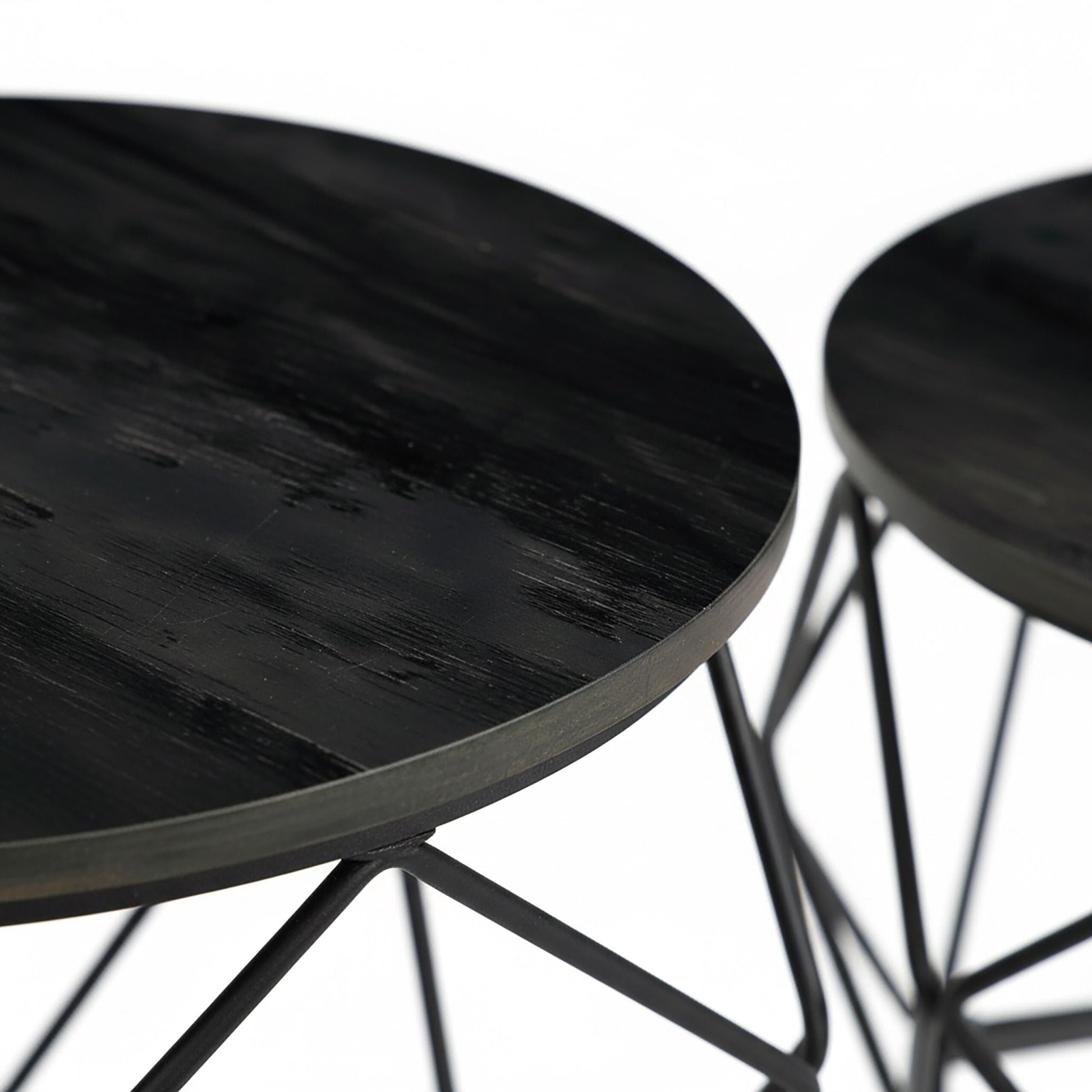 Couchtisch 2er-Set Schwarz von Relaxdays