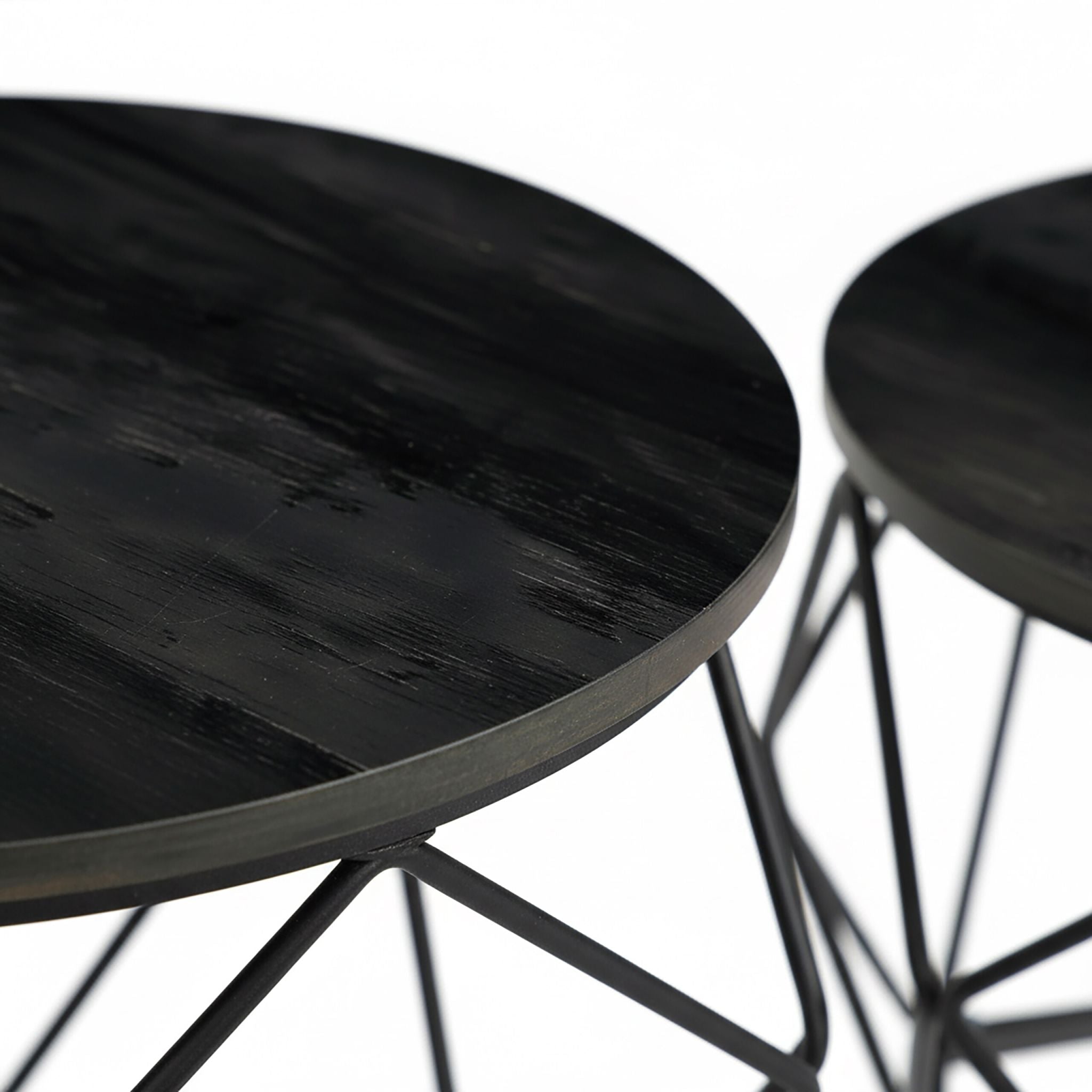 Couchtisch 2er-Set Schwarz von Relaxdays