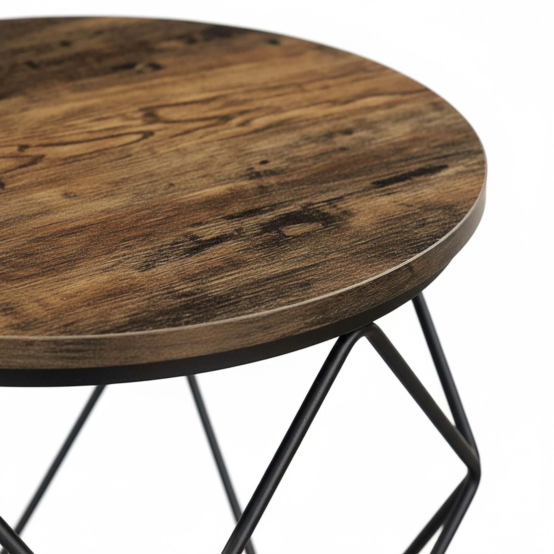 Couchtisch 2er-Set Braun-Schwarz von Relaxdays