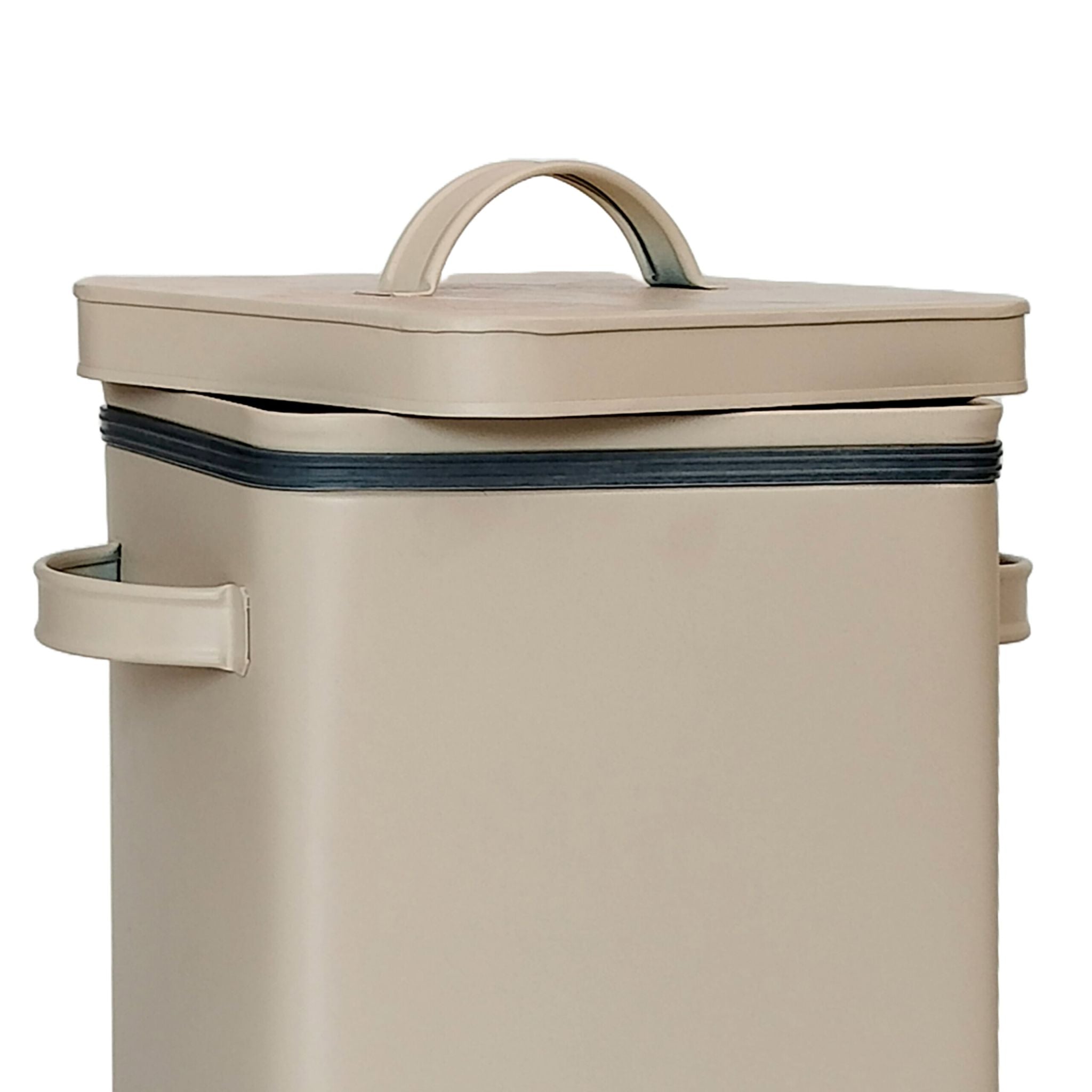 Luftdichte Metallbox mit Löffel Beige