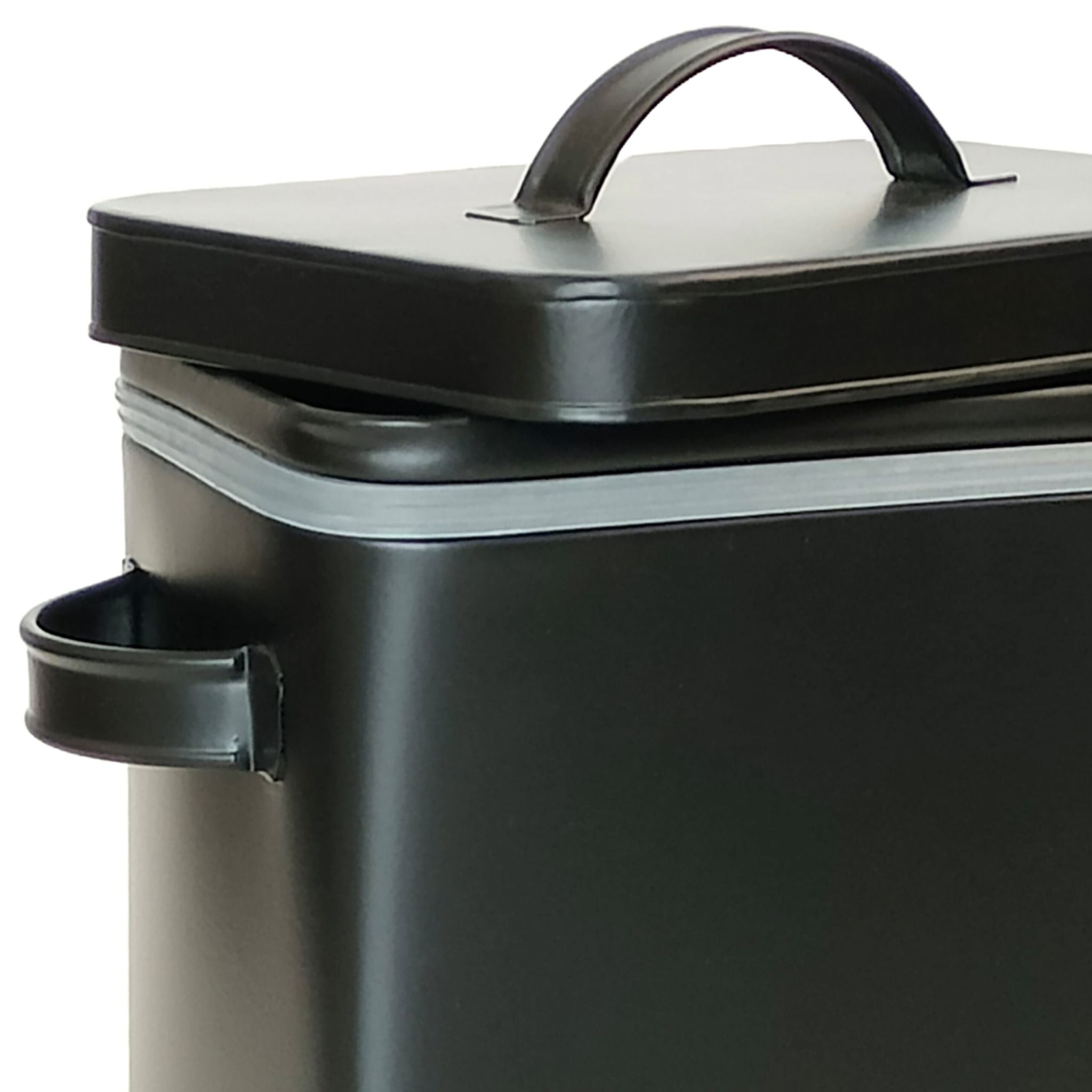 Luftdichte Metallbox mit Löffel Schwarz