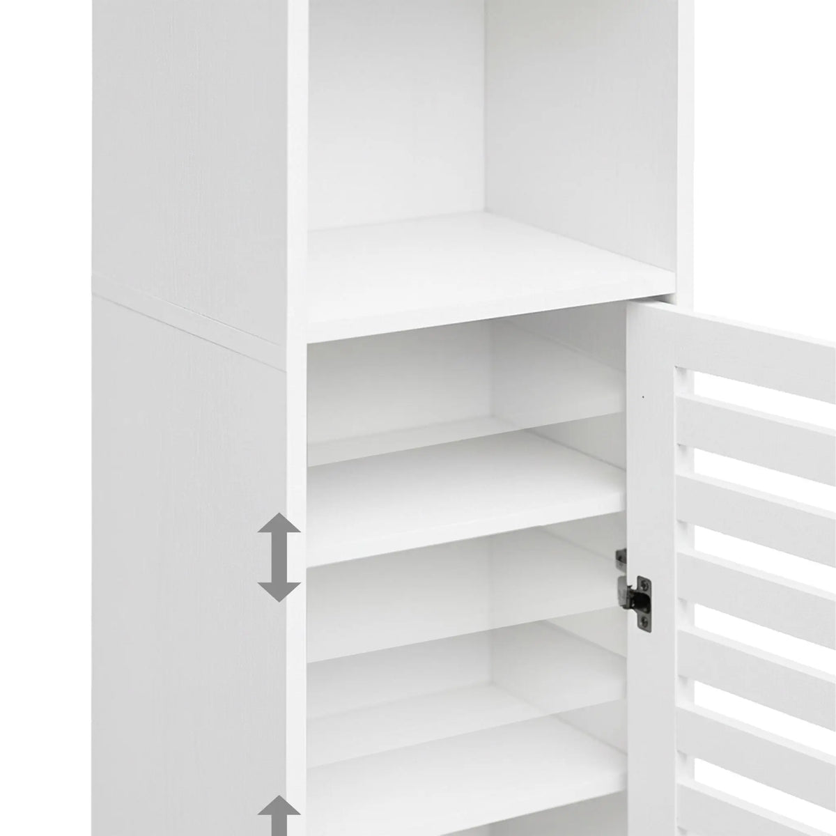 Hoher Badezimmerschrank mit Tür Weiss von Relaxdays