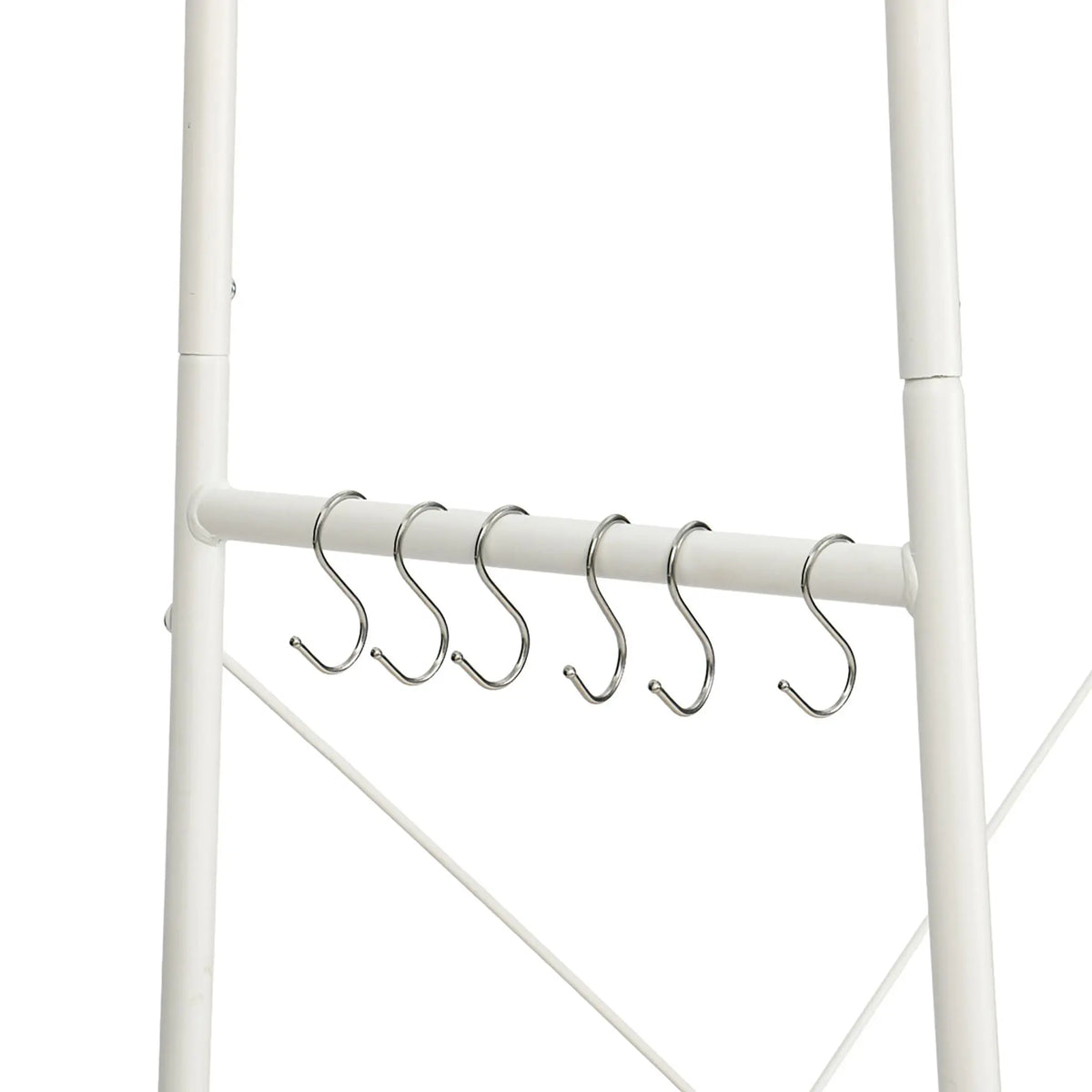 Kleiderständer mit Schuhablage Weiss-Hellbraun von Relaxdays
