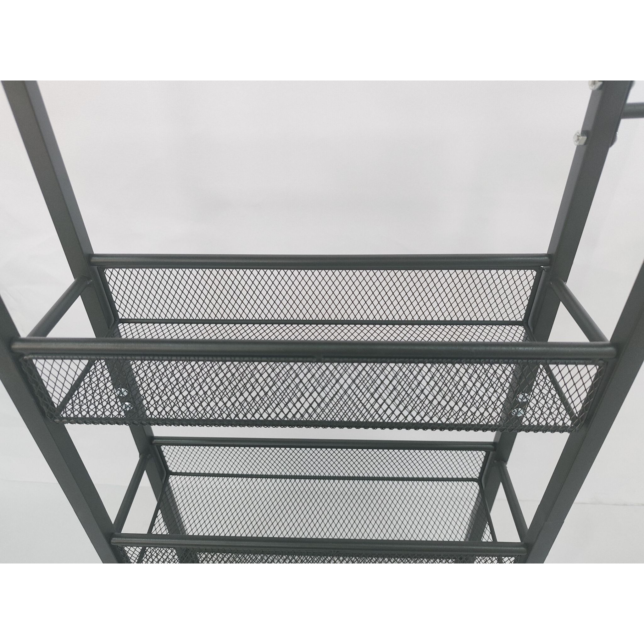 Nischenwagen mit 4 Ebenen Dunkelbraun-Schwarz von Relaxdays