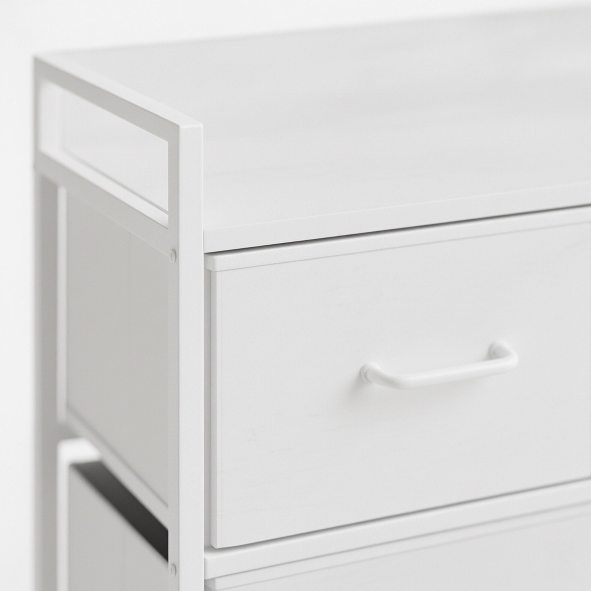 Kommode mit 7 Stoffschubladen Weiss von Relaxdays