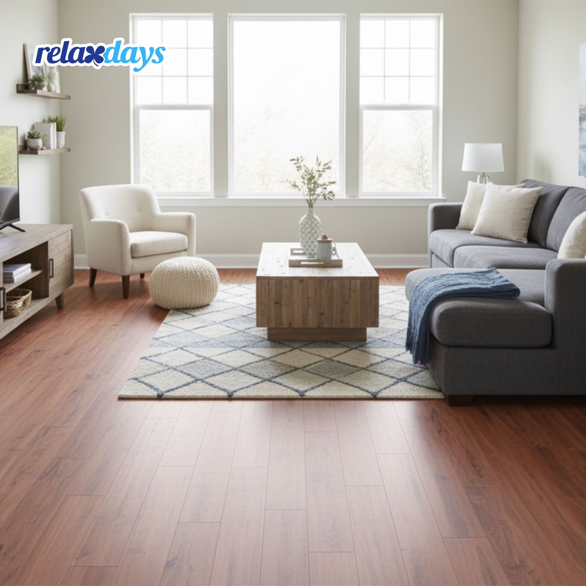PVC Bodenbelag selbstklebend Holzoptik Braun von Relaxdays