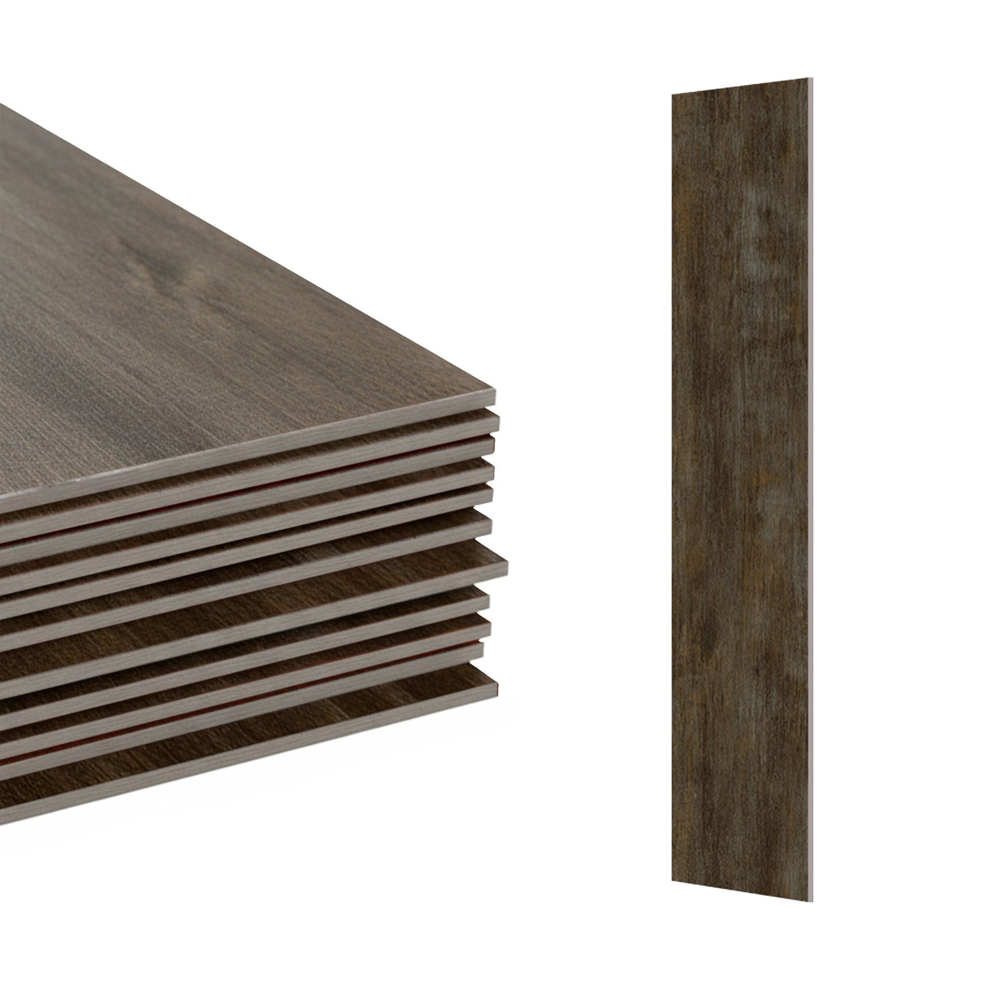 PVC Bodenbelag selbstklebend Holzoptik Dunkelbraun von Relaxdays