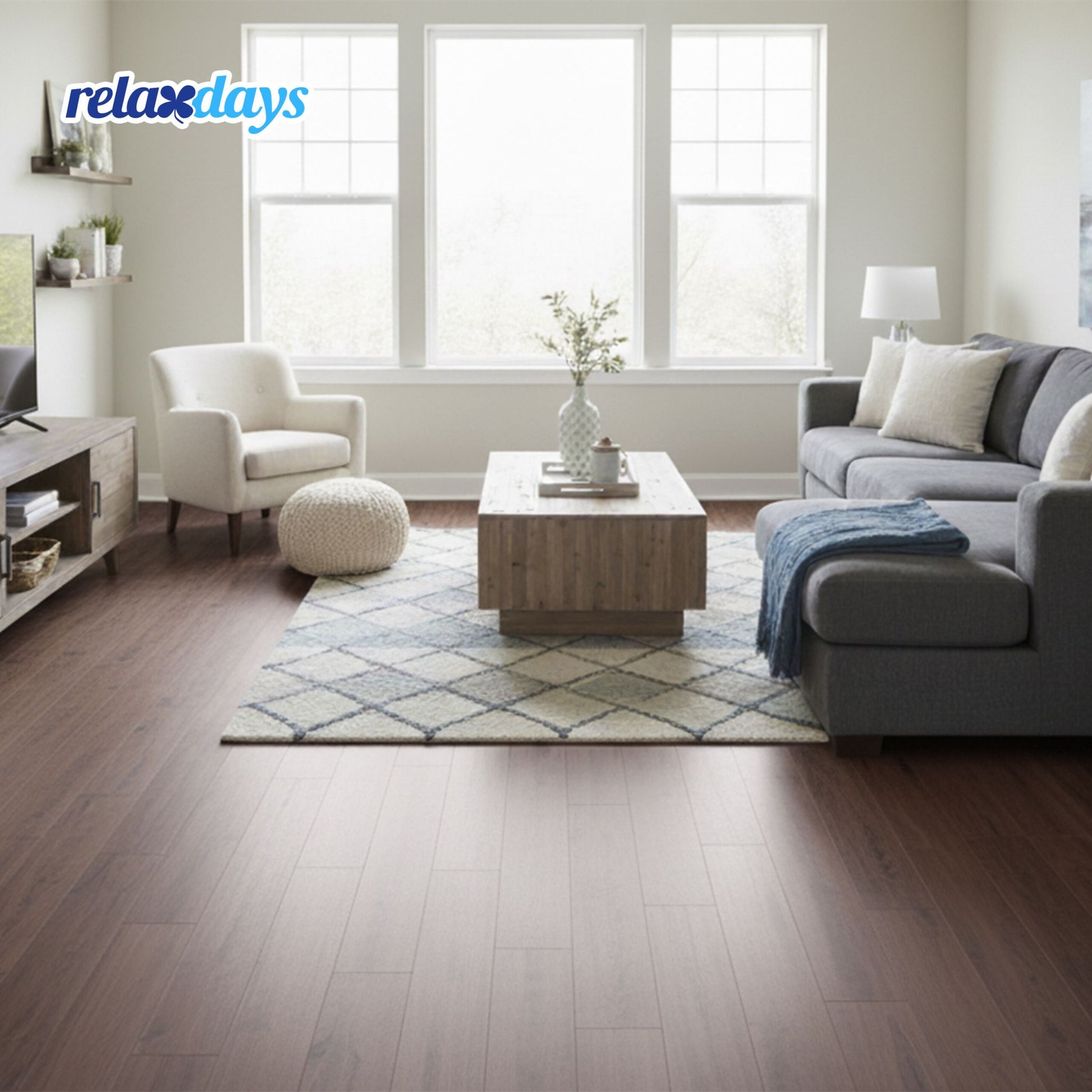 PVC Bodenbelag selbstklebend Holzoptik Dunkelbraun von Relaxdays