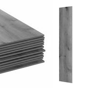 PVC Bodenbelag selbstklebend Holzoptik Grau von Relaxdays