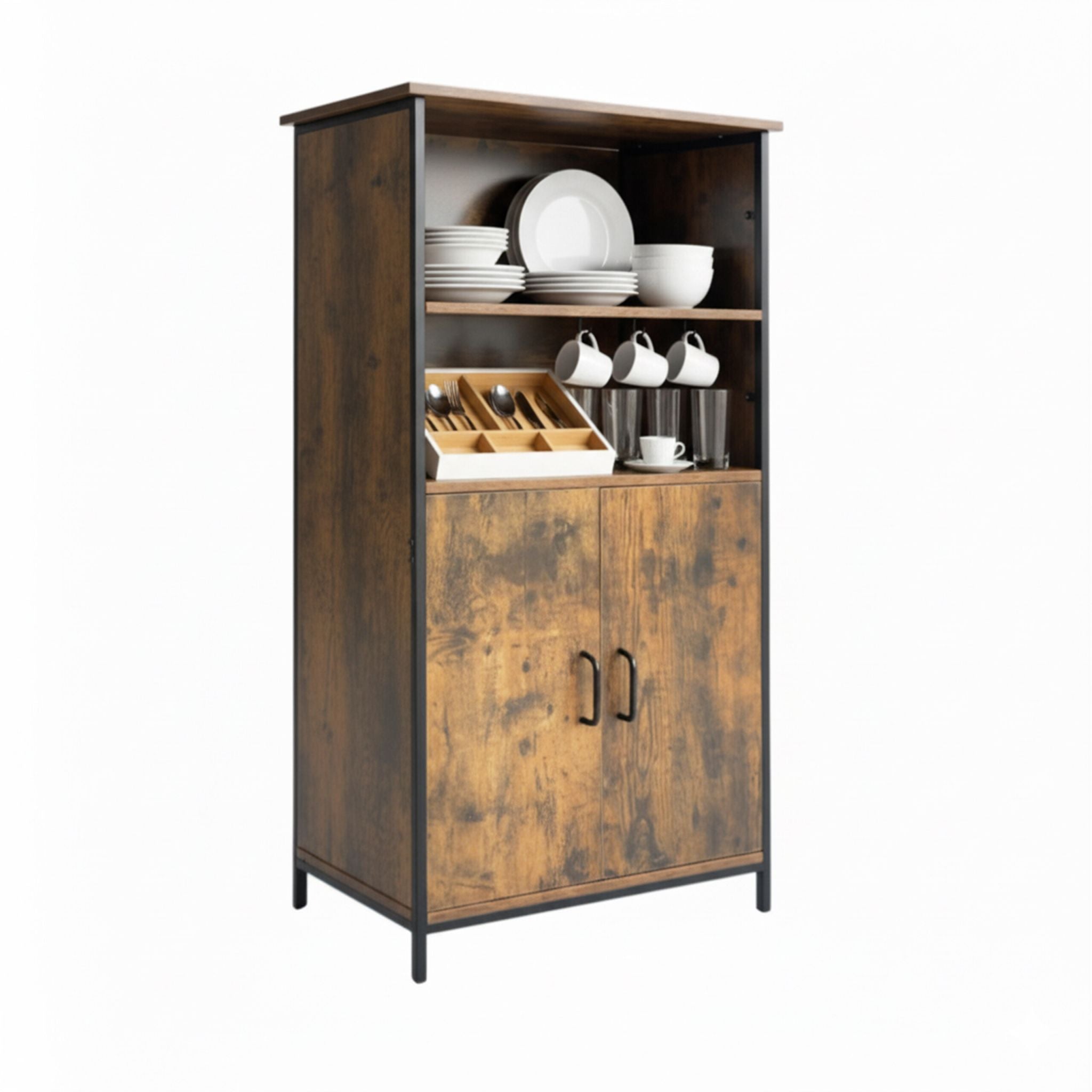 Küchenschrank Industrial Style Braun von Relaxdays