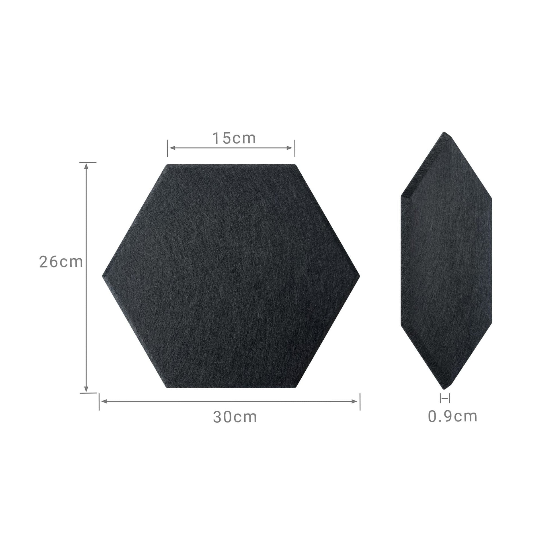 Hexagon Akustikplatten 18er-Set selbstklebend Schwarz von Relaxdays