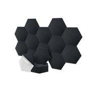 Hexagon Akustikplatten 36er-Set selbstklebend Schwarz von Relaxdays