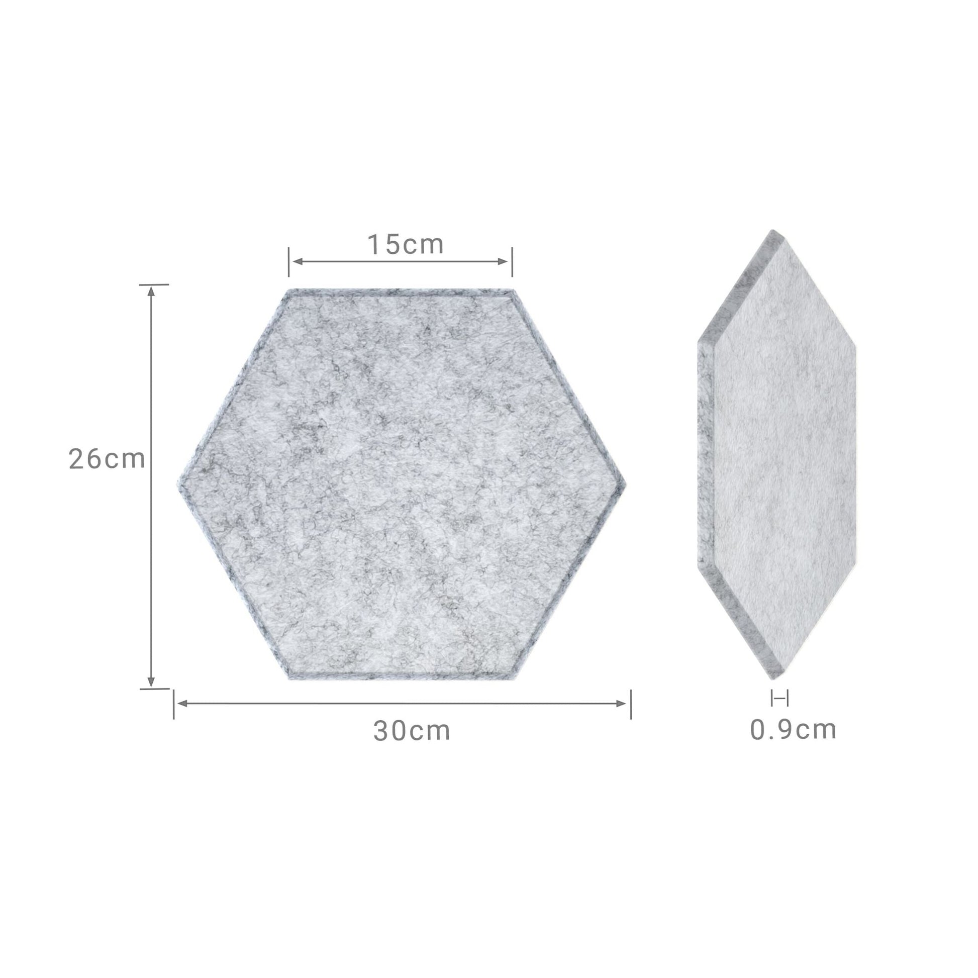 Hexagon Akustikplatten 36er-Set selbstklebend Grau von Relaxdays