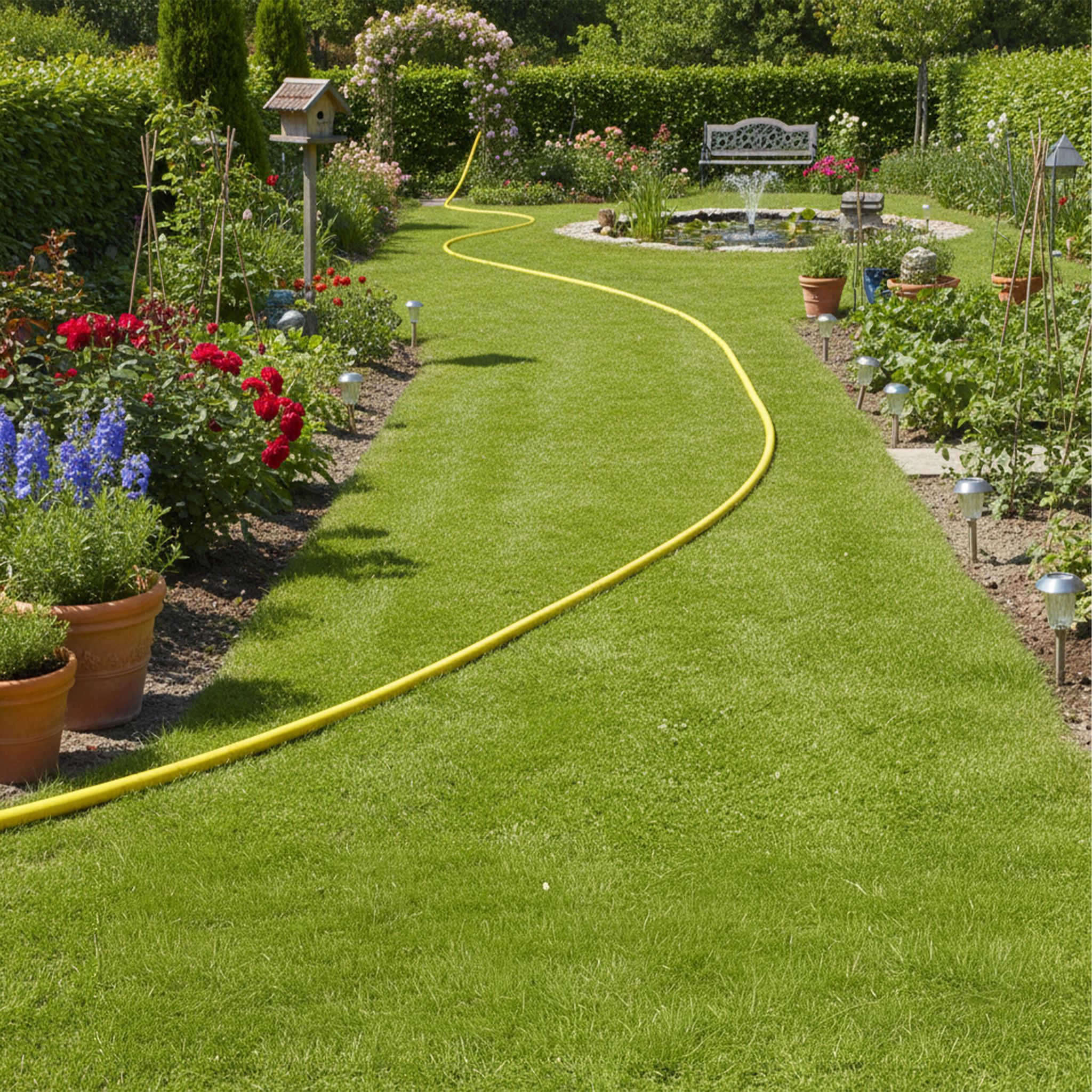Wetterfester Gartenschlauch Gelb von Relaxdays