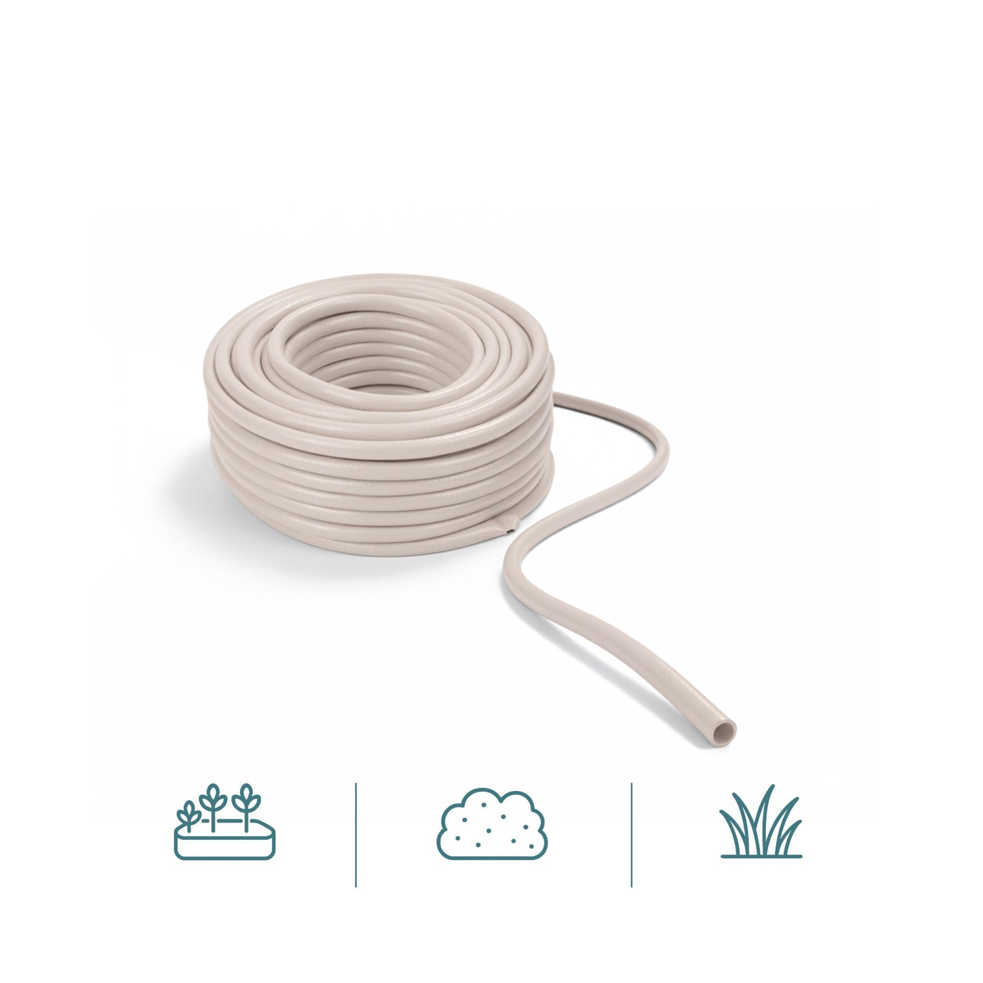 Wetterfester Gartenschlauch Beige von Relaxdays