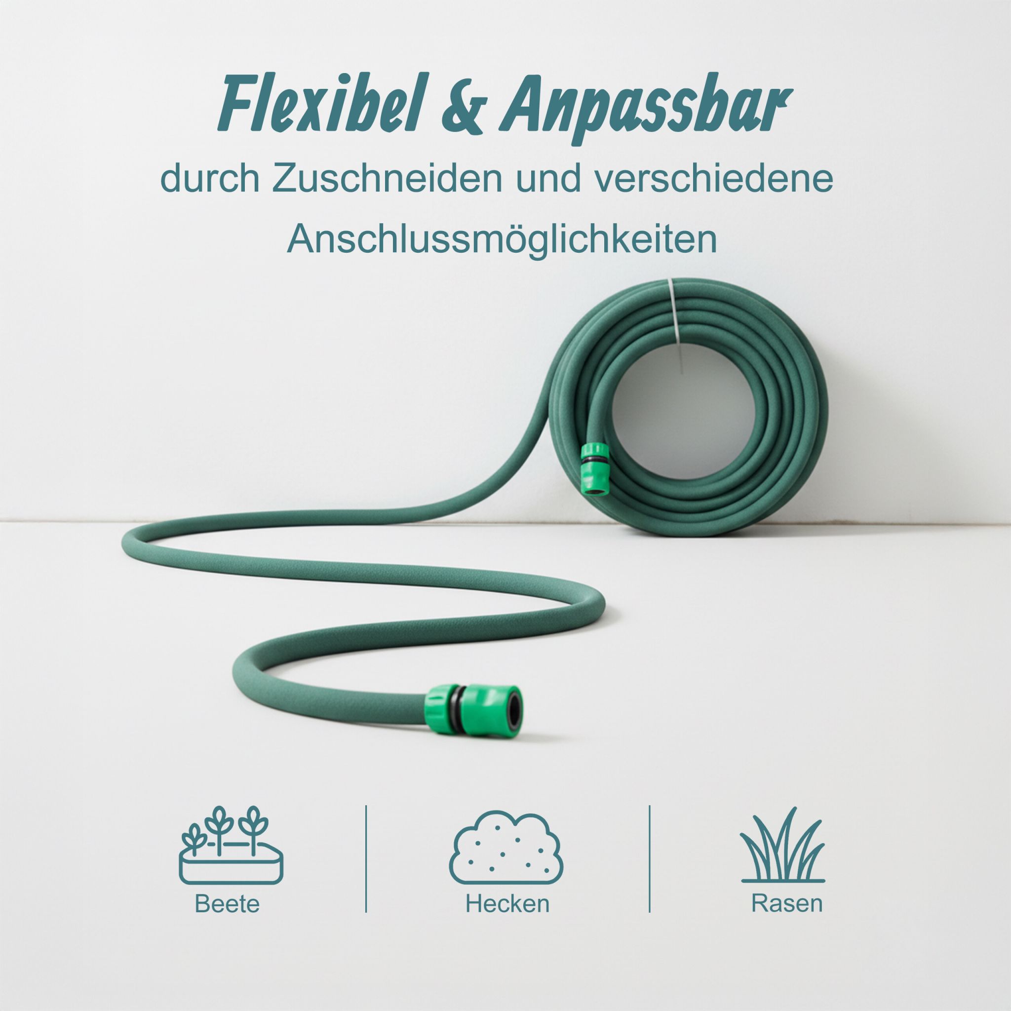 Anschlussfertiger Tropfschlauch Grün von Relaxdays