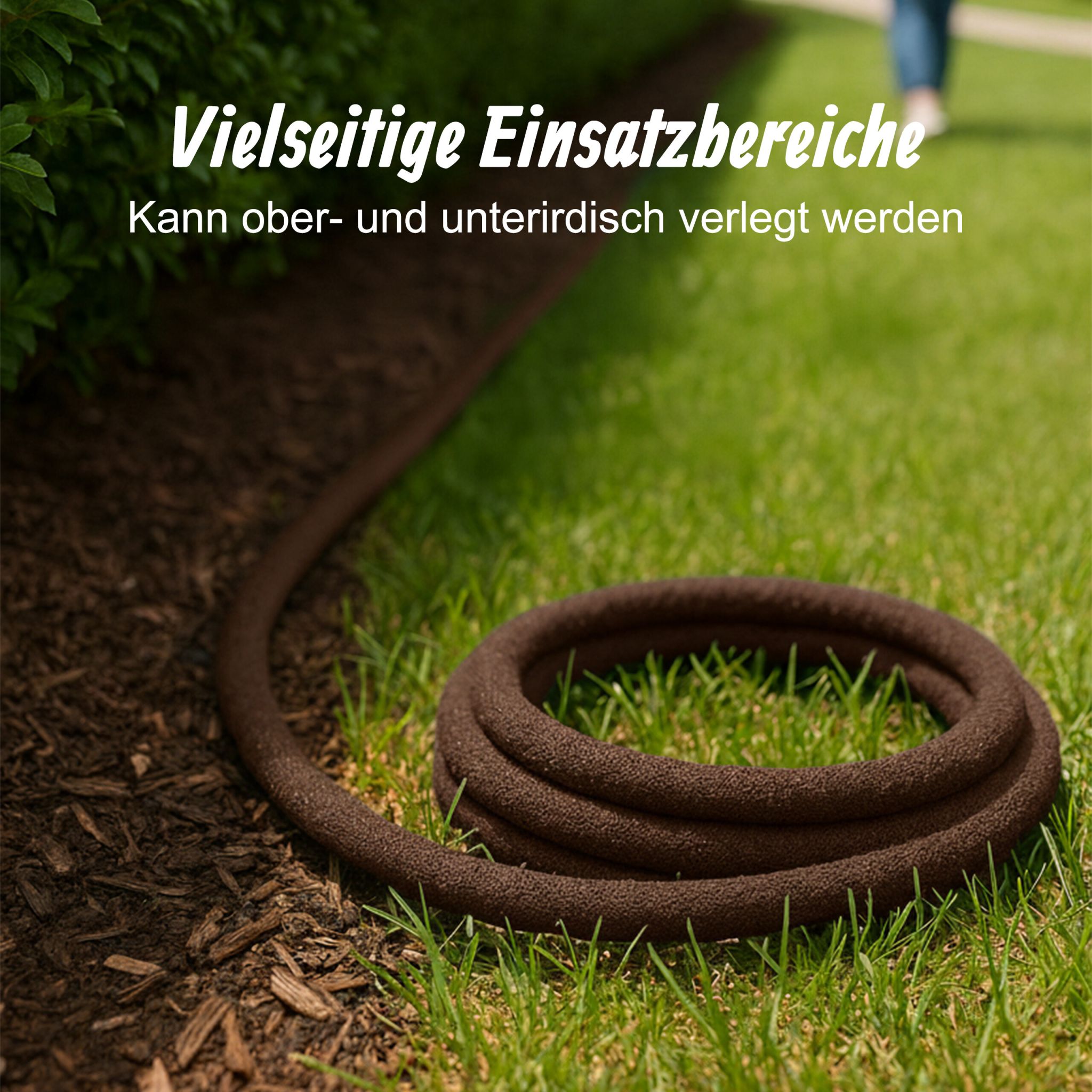 Anschlussfertiger Tropfschlauch Braun von Relaxdays