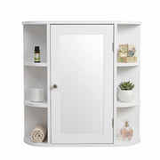 Spiegelschrank mit 10 Fächern Weiss von Relaxdays
