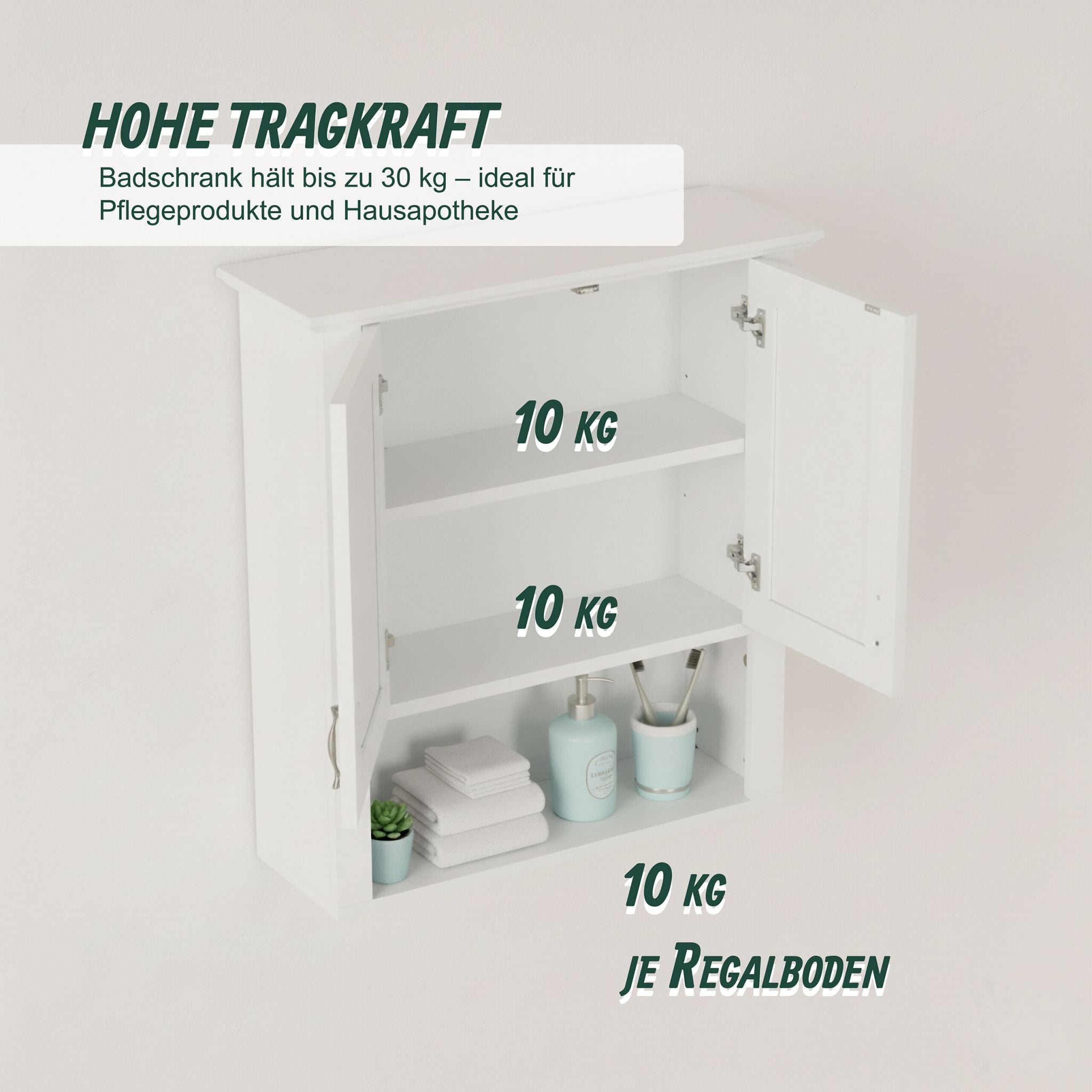 Hängeschrank Weiss von Relaxdays