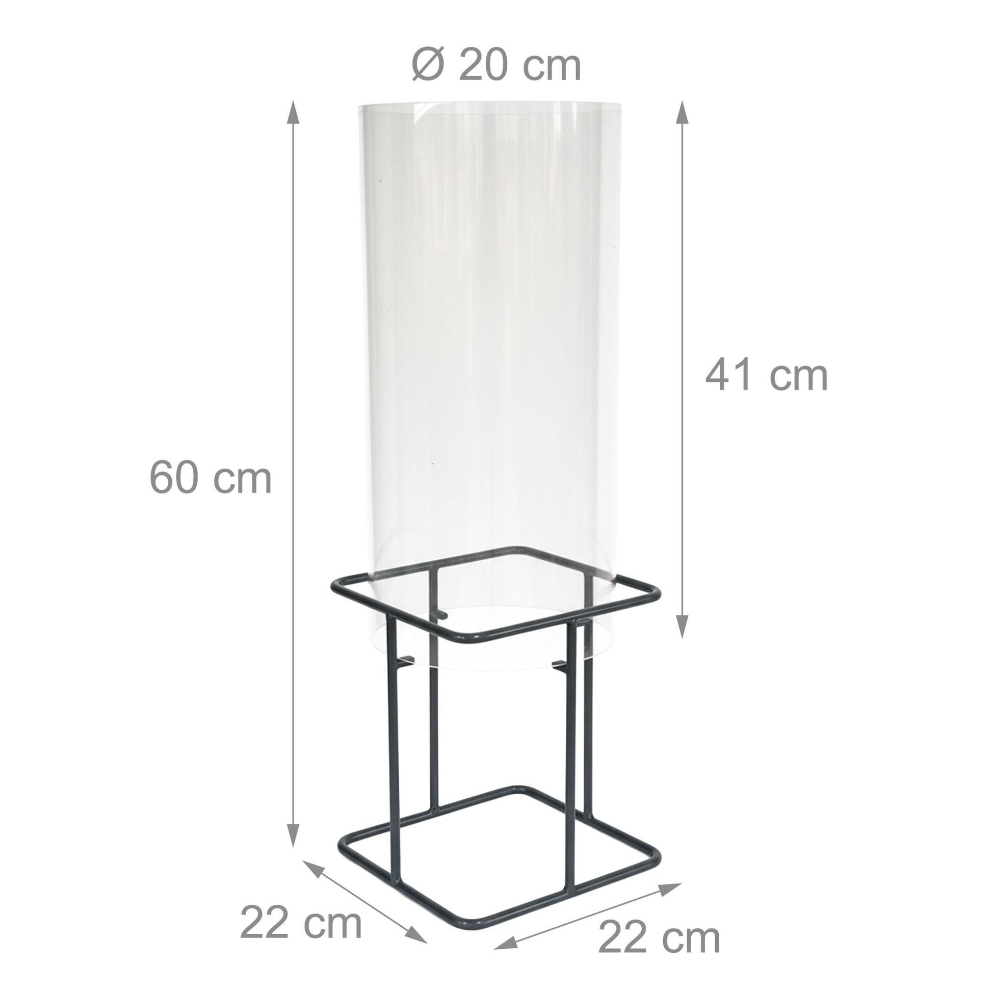Fischsäule für Gartenteich Transparent-Grau von Relaxdays