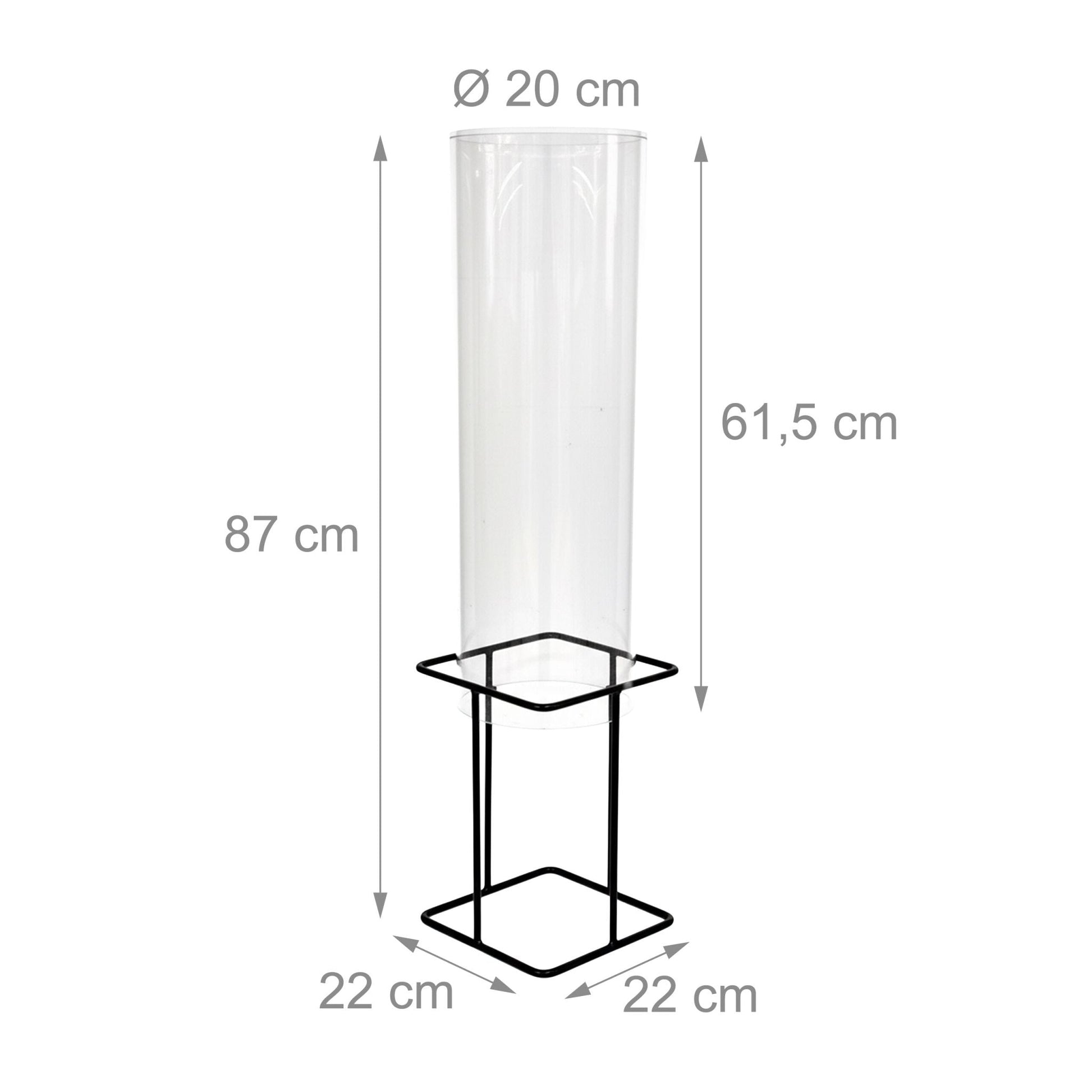 Fischsäule für Gartenteich Transparent-Grau von Relaxdays