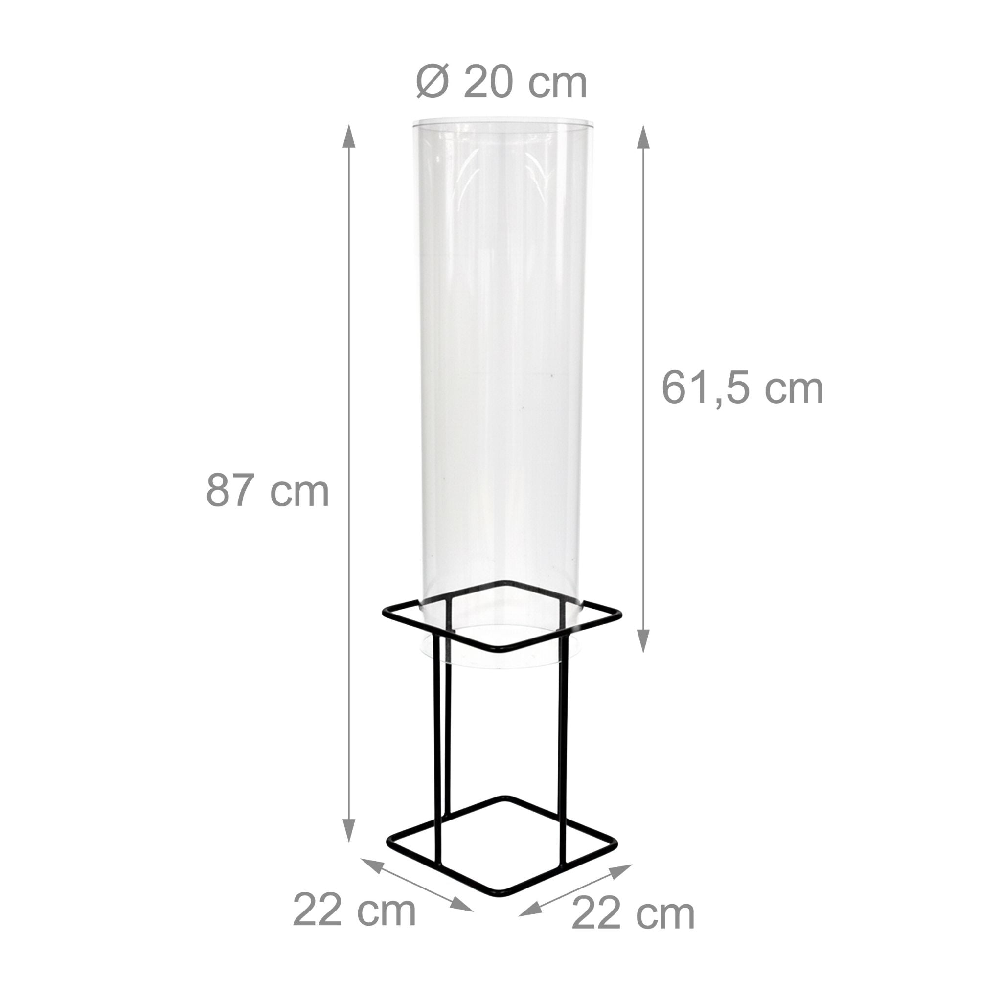 Fischsäule für Gartenteich Transparent-Grau von Relaxdays