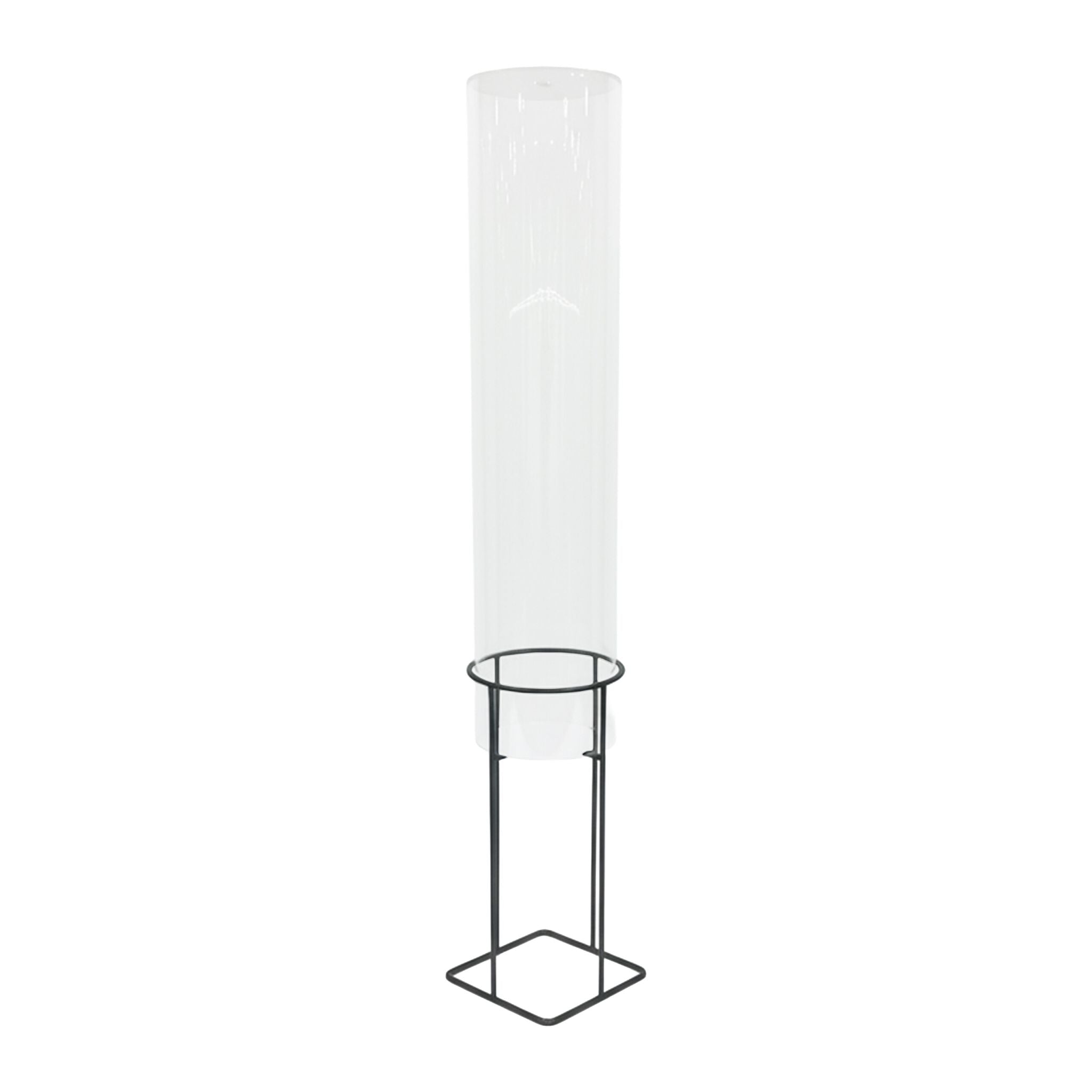 Fischsäule für Gartenteich Transparent-Grau von Relaxdays
