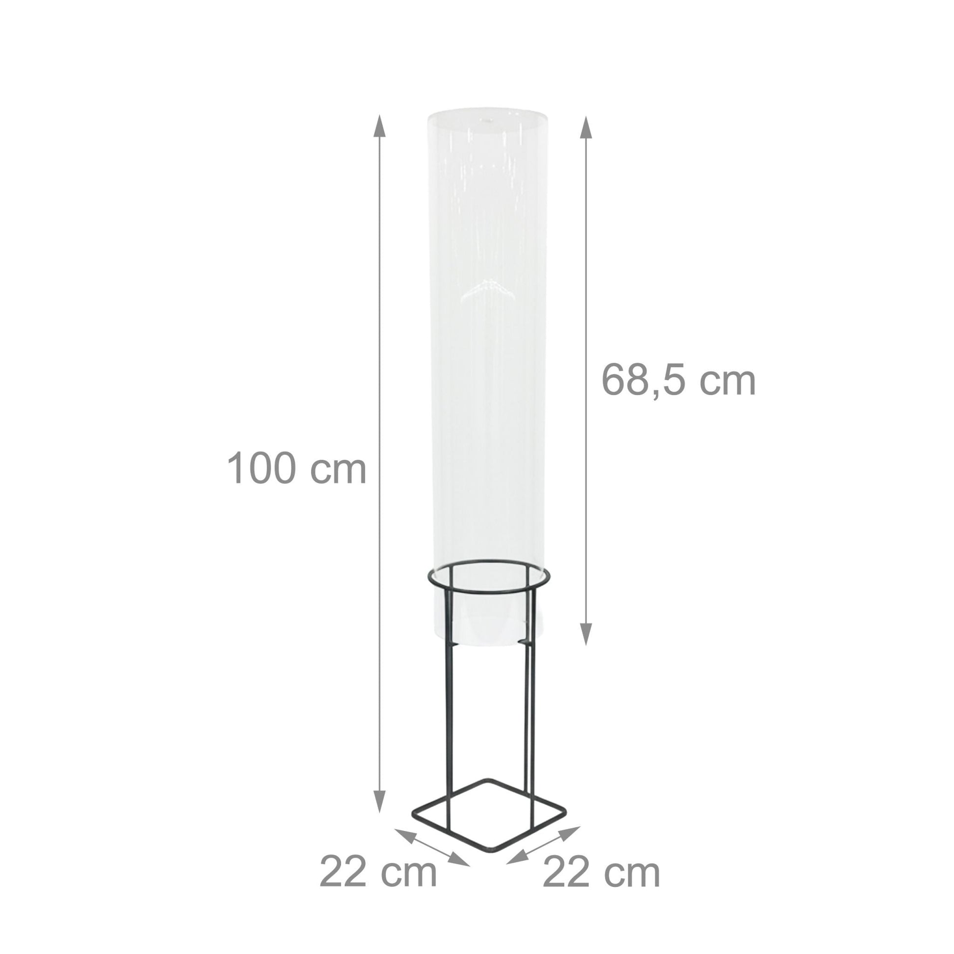 Fischsäule für Gartenteich Transparent-Grau von Relaxdays