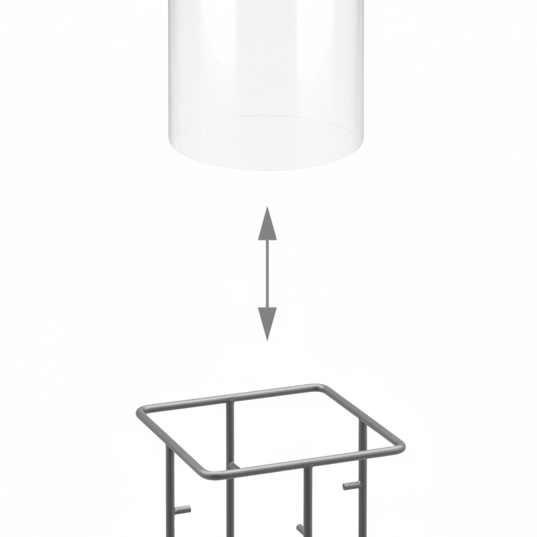 Fischsäule für Gartenteich Transparent-Grau von Relaxdays