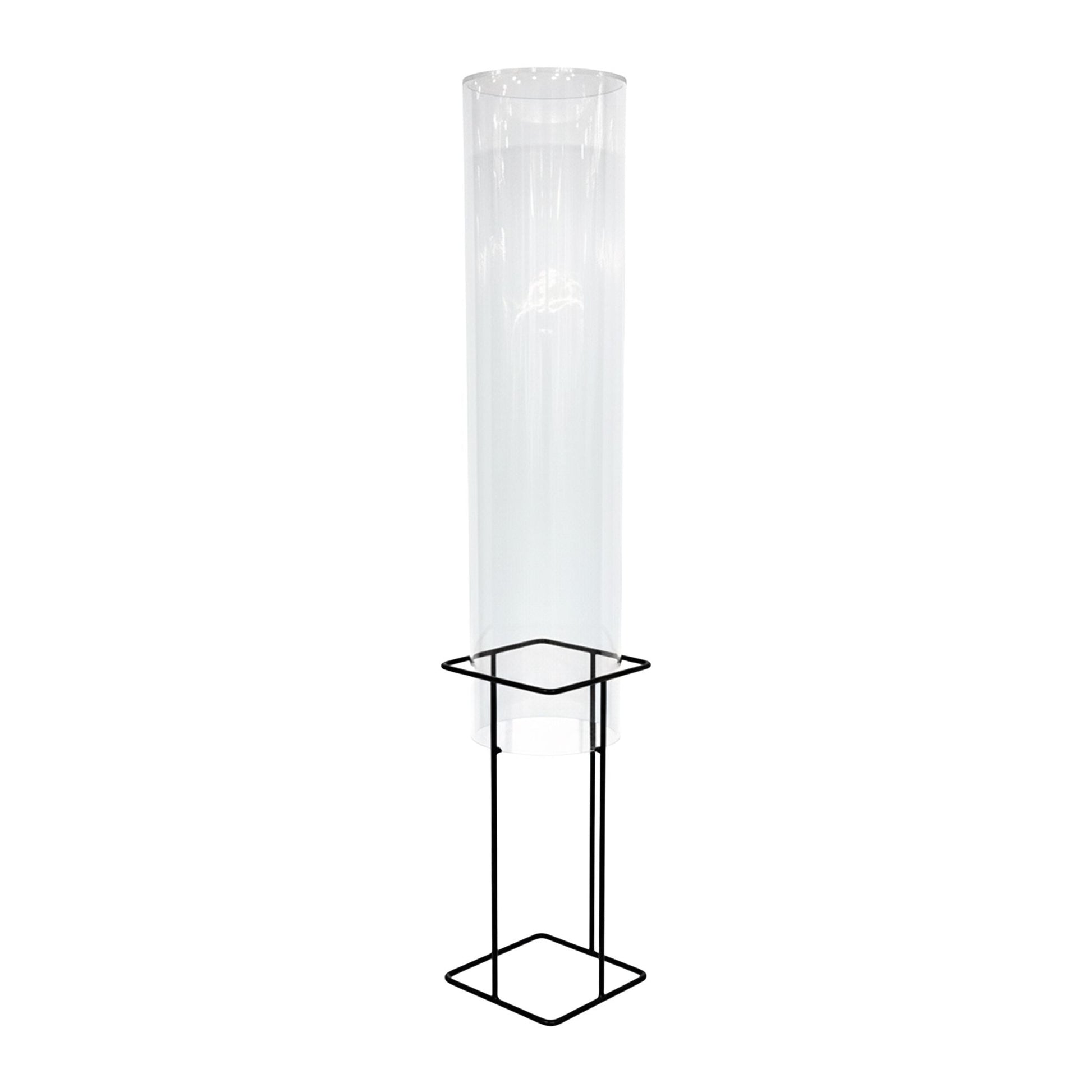 Fischsäule für Gartenteich Transparent-Grau von Relaxdays