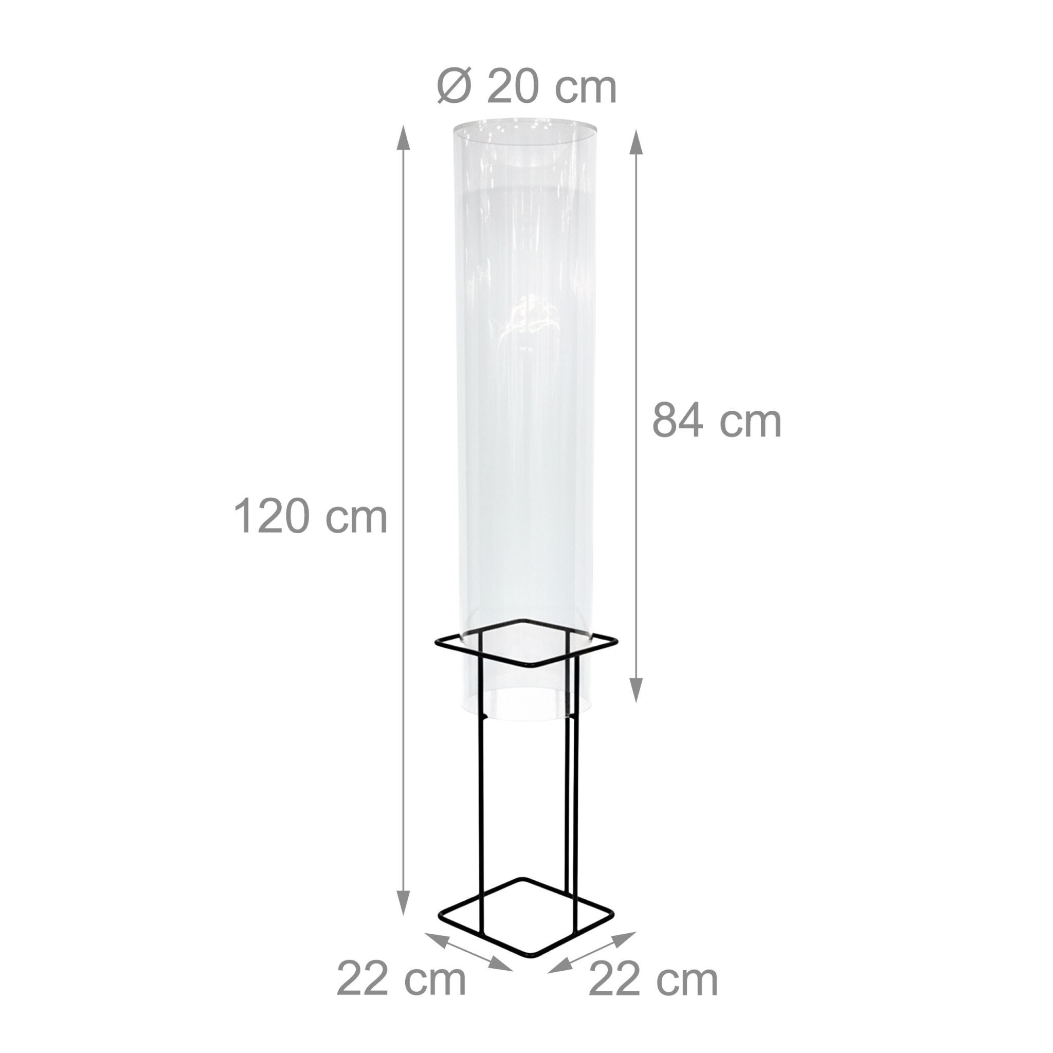 Fischsäule für Gartenteich Transparent-Grau von Relaxdays