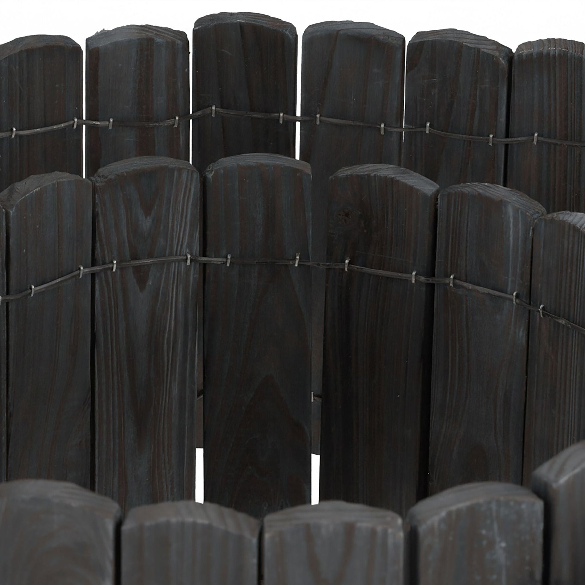 Beeteinfassung Holz flexibel Anthrazit von Relaxdays