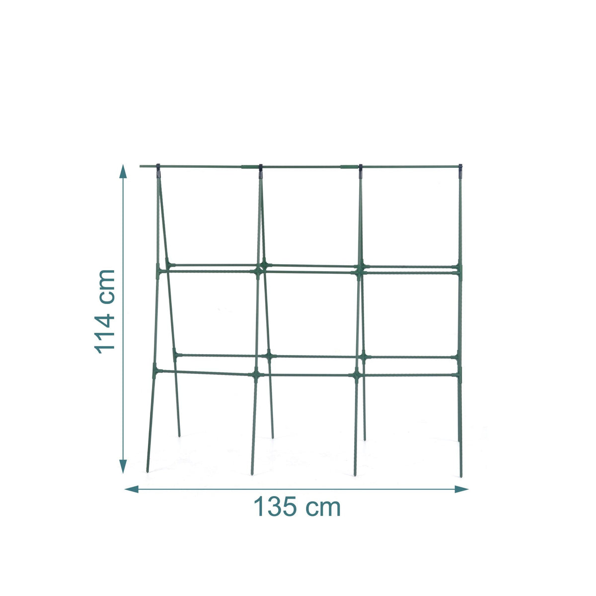 Gurken-Rankhilfe Gestell Metall mit Netz Grün von Relaxdays