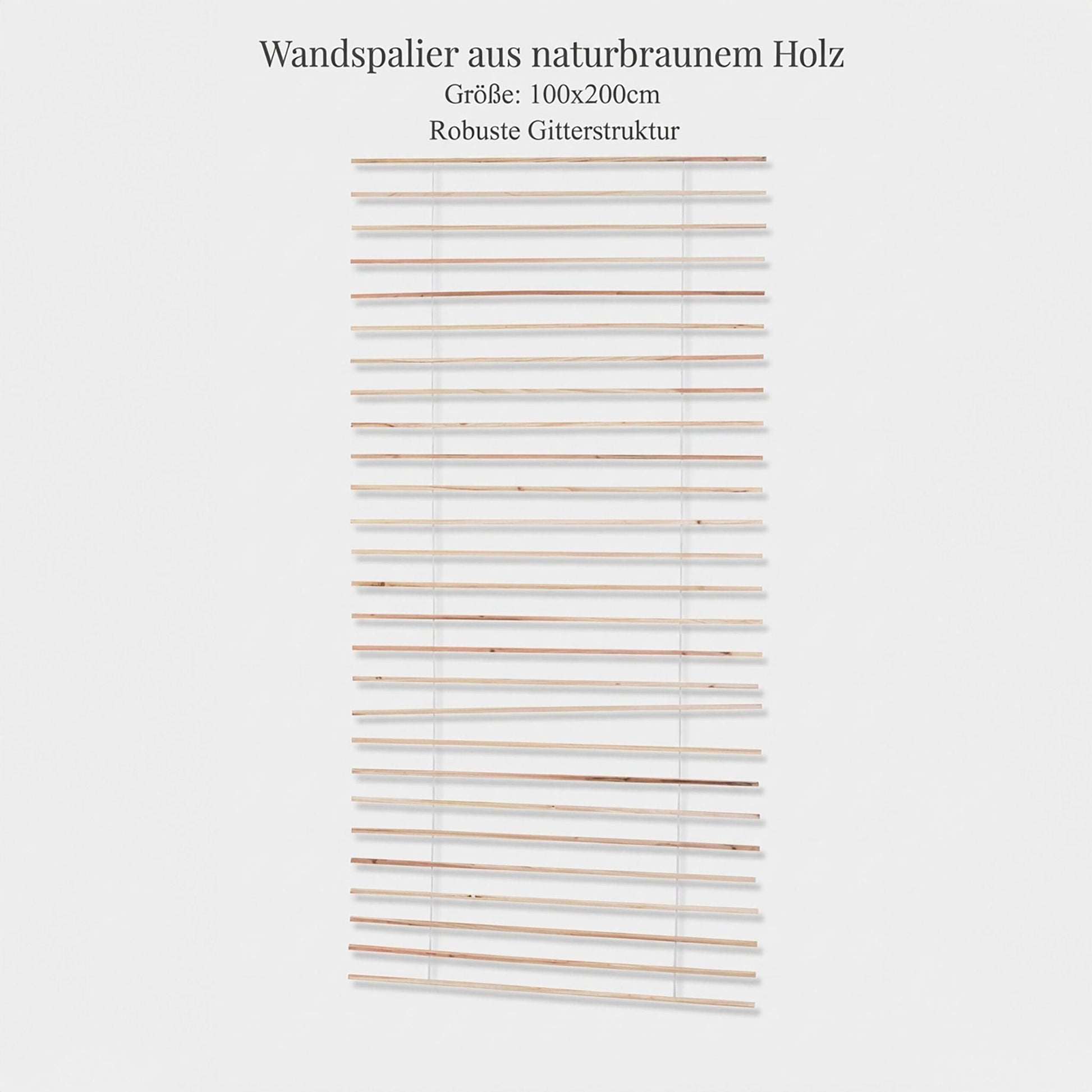 Wandspalier Holz 200 x 100cm Weiss-Hellbraun von Relaxdays
