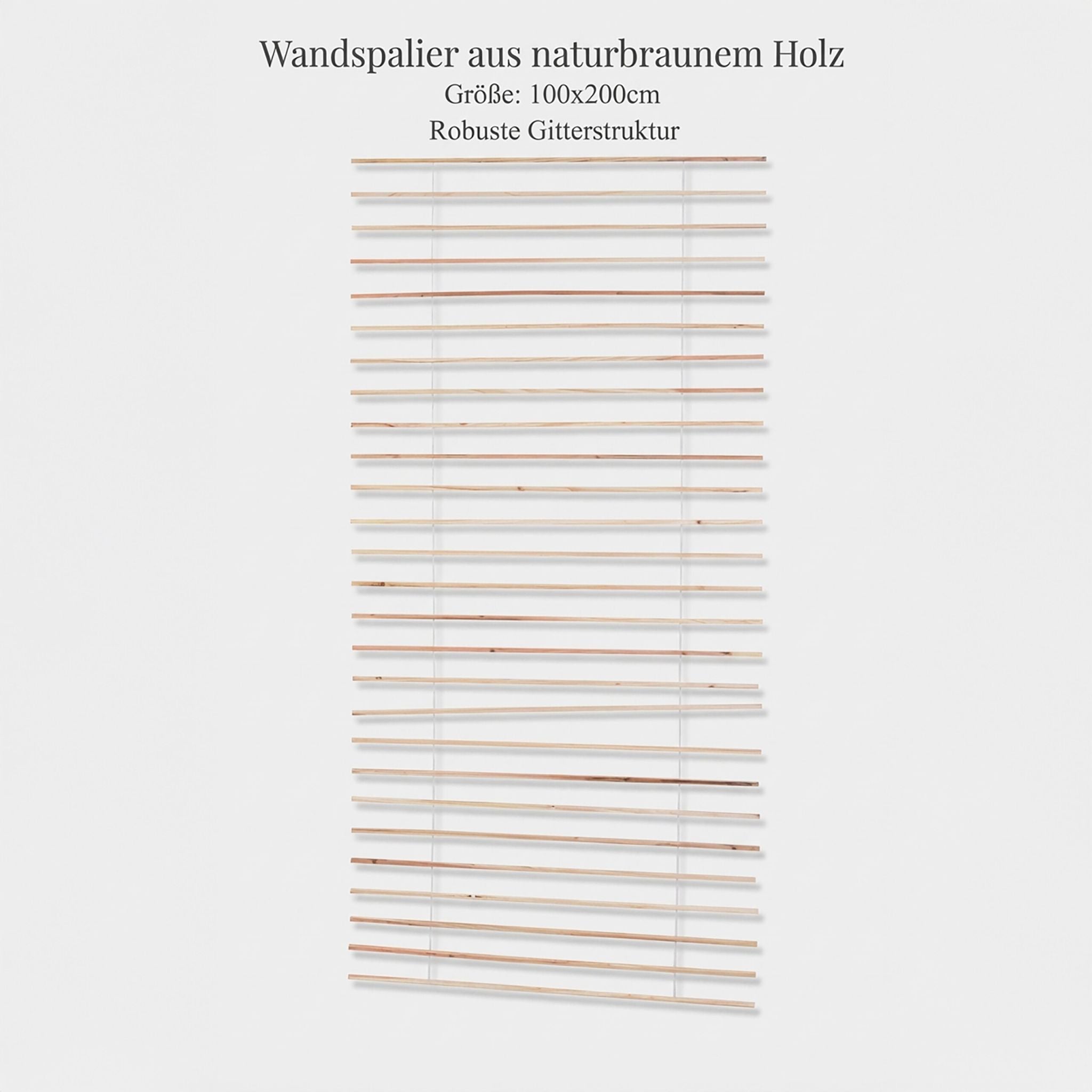 Wandspalier Holz 200 x 100cm Weiss-Hellbraun von Relaxdays