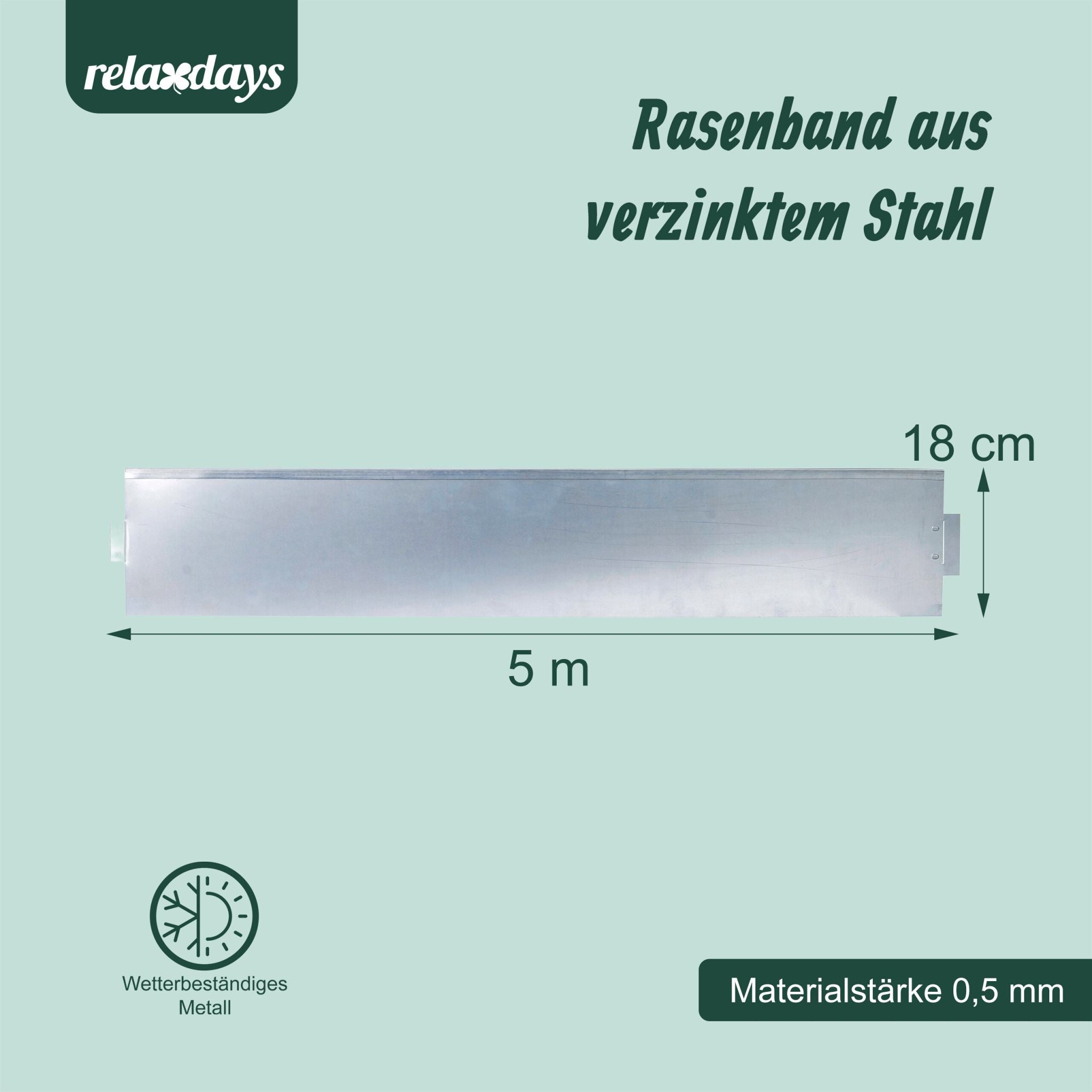 Rasenkante Silber von Relaxdays