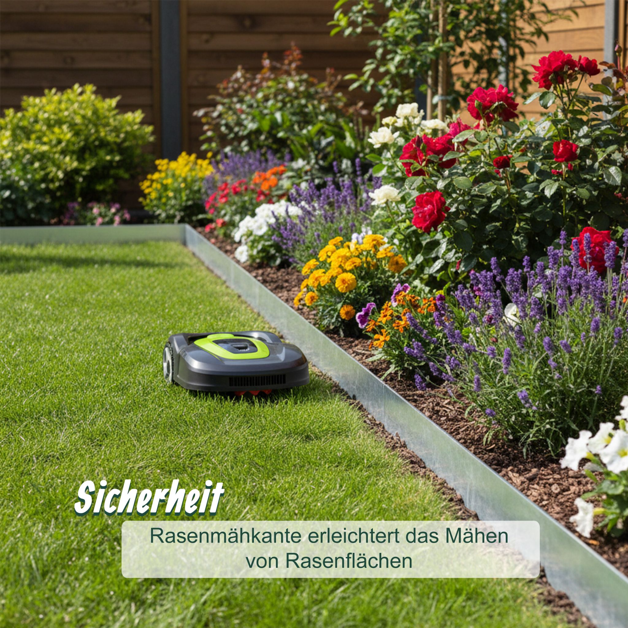 Rasenkante Silber von Relaxdays