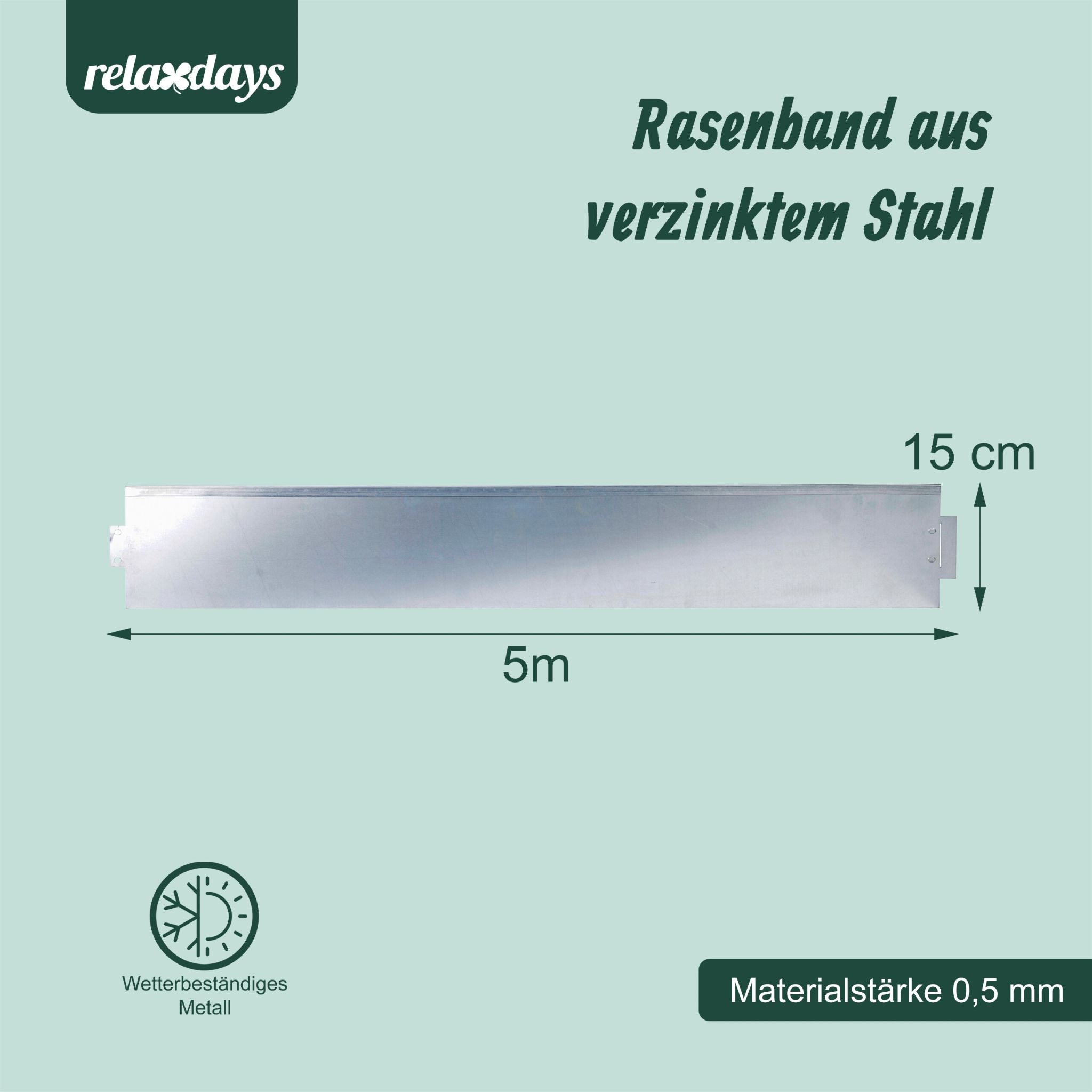 Rasenkante Silber von Relaxdays