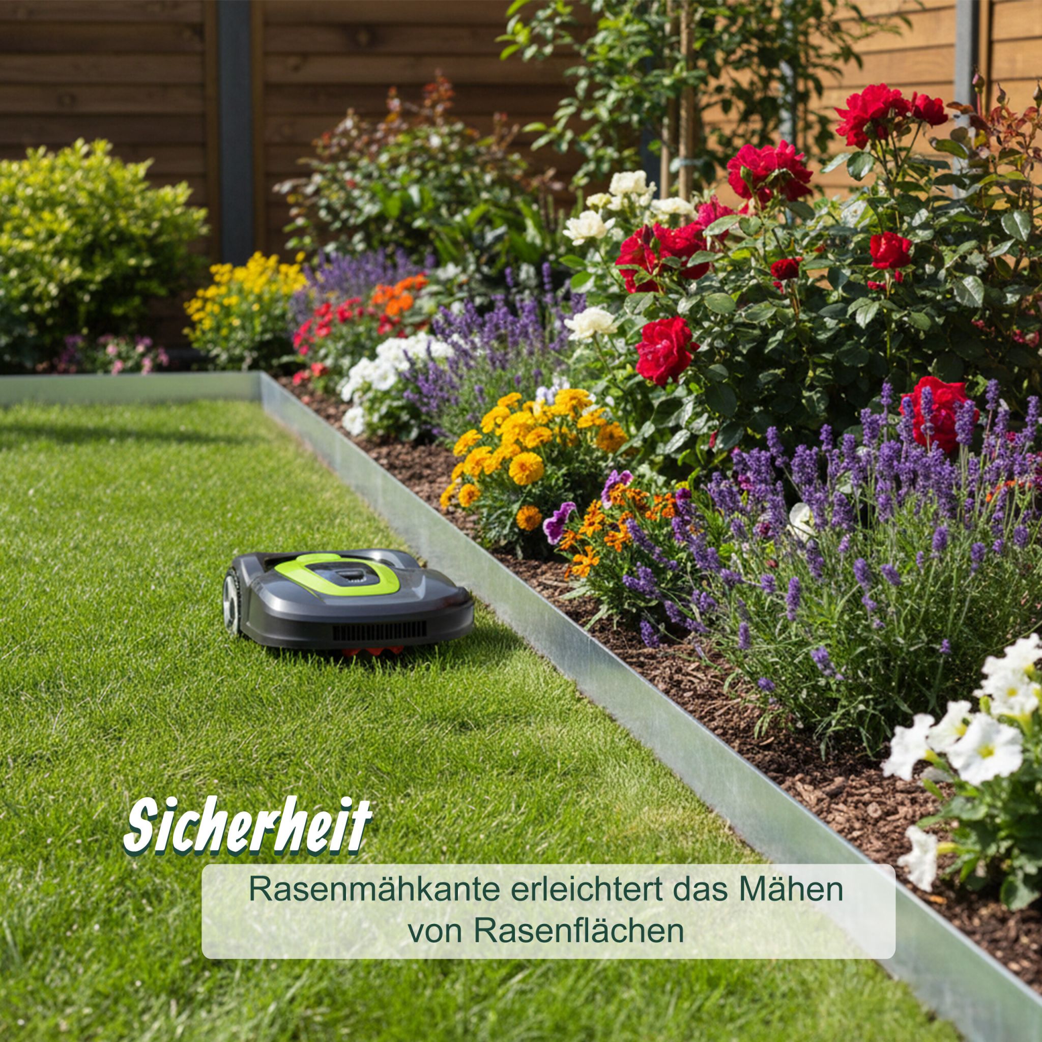 Rasenkante Silber von Relaxdays