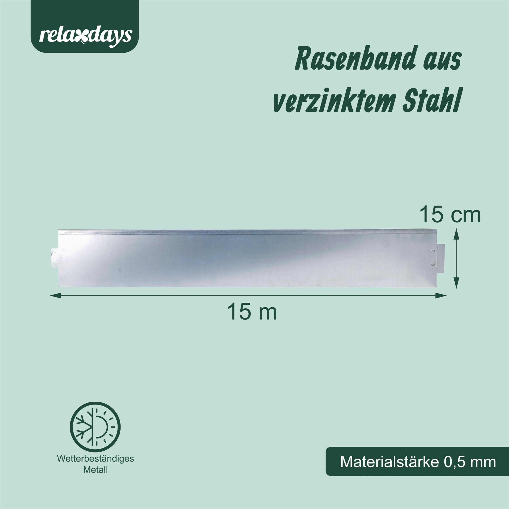 Rasenkante Silber von Relaxdays