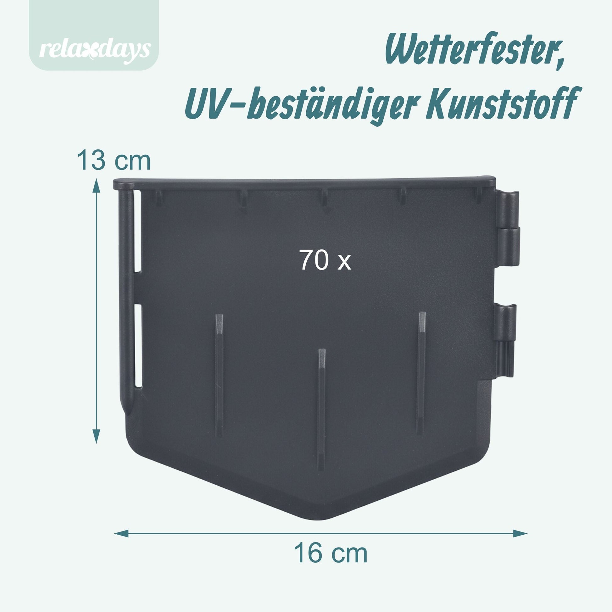 Rasenkante Kunststoff Set Schwarz von Relaxdays