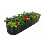 Hochbeet Metall halbrund XXL Anthrazit von Relaxdays