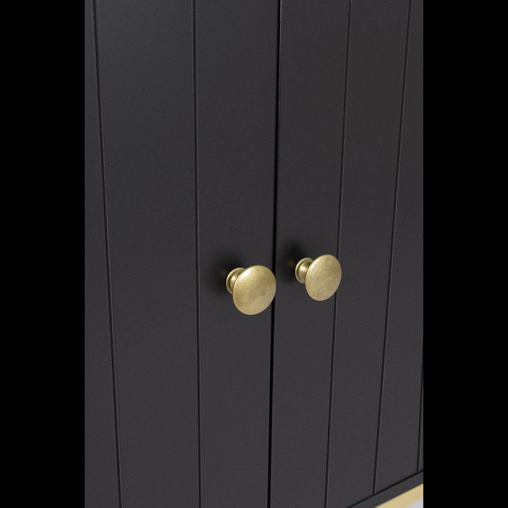 Katzenschrank für Katzenklo Gold-Schwarz von Relaxdays