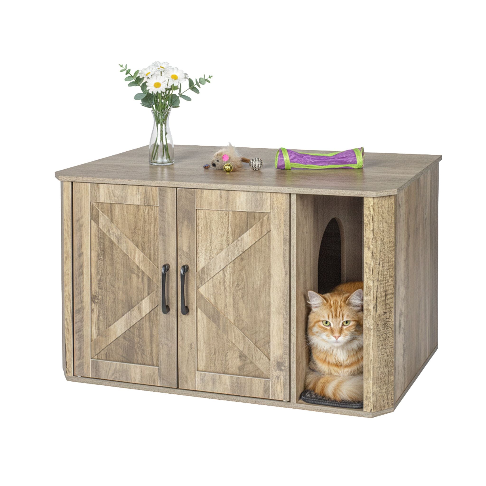 Katzenschrank für Katzenklo Braun von Relaxdays