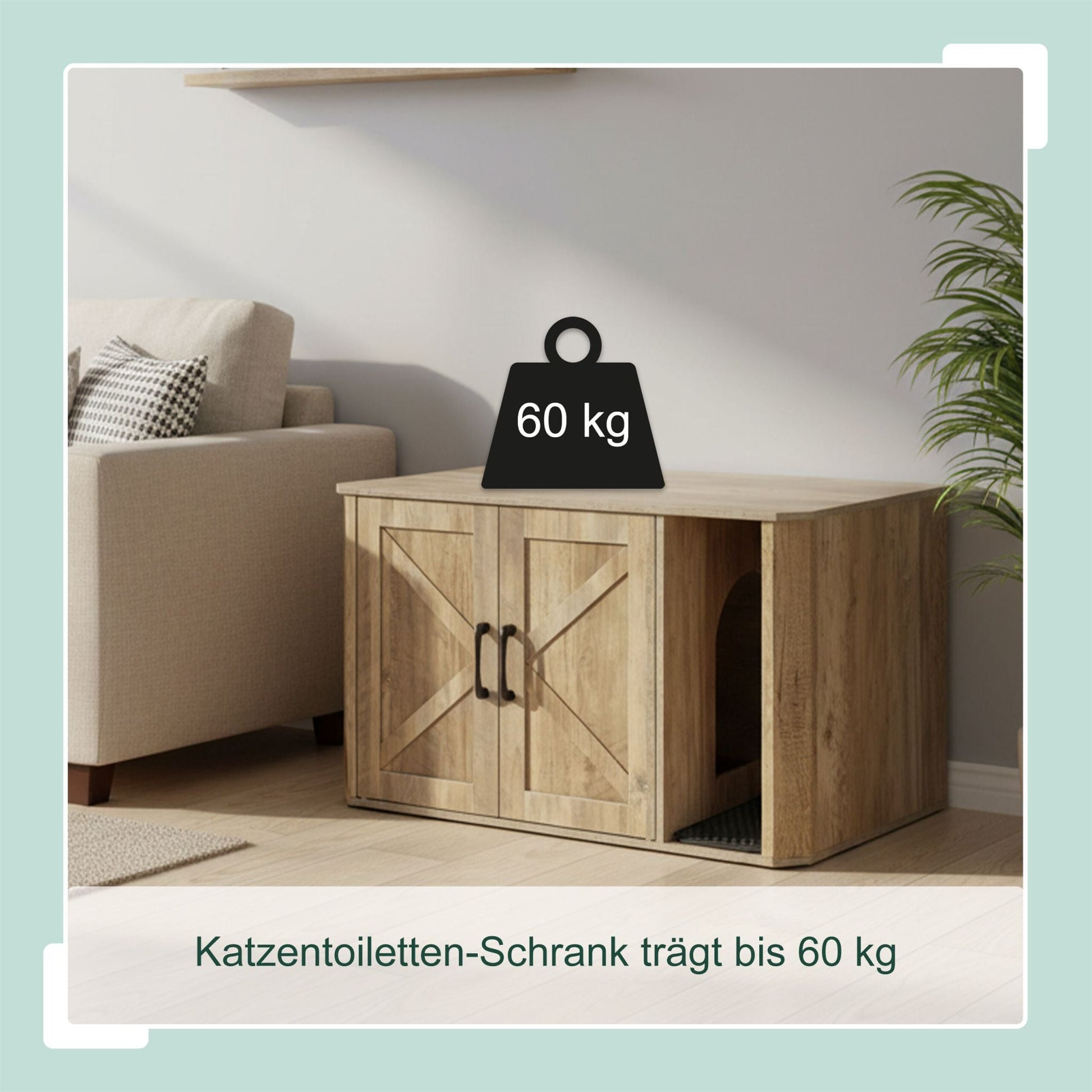 Katzenschrank für Katzenklo Braun von Relaxdays